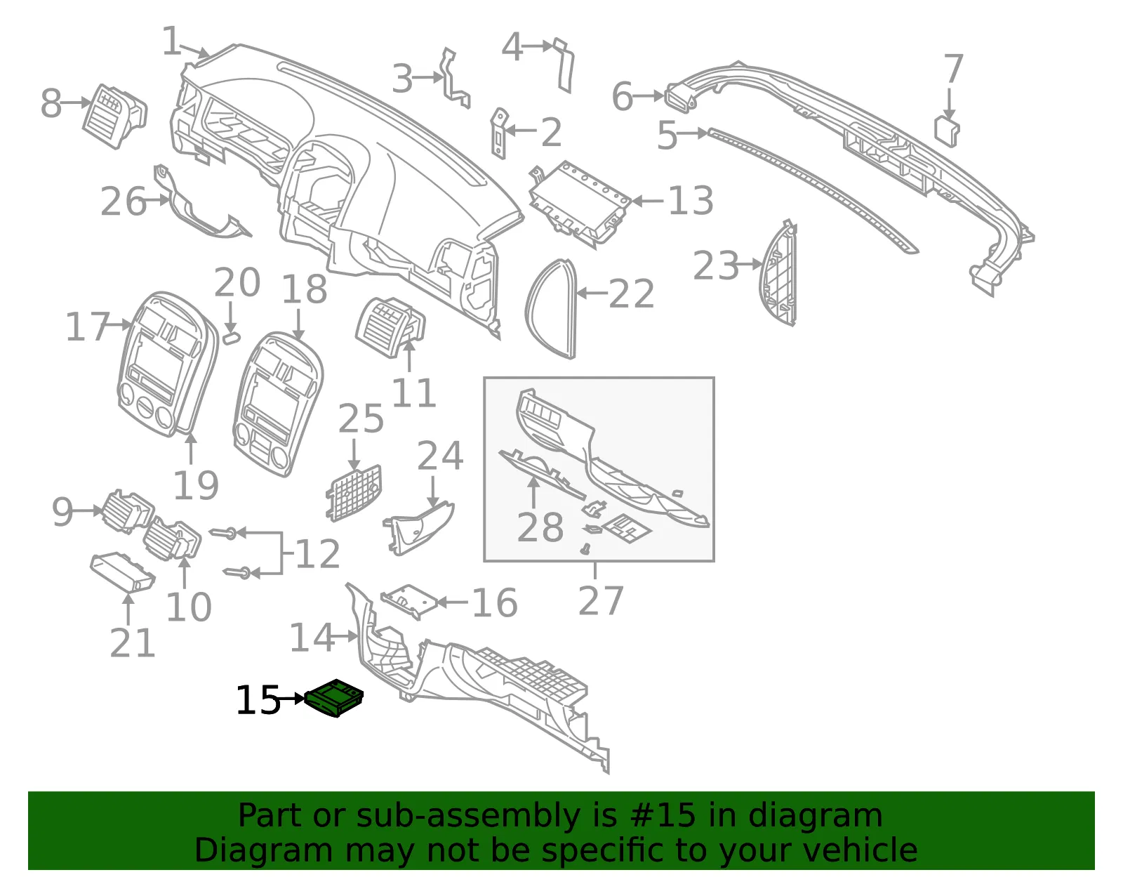 Ashtray - Kia (84550-2F15087) - view 2