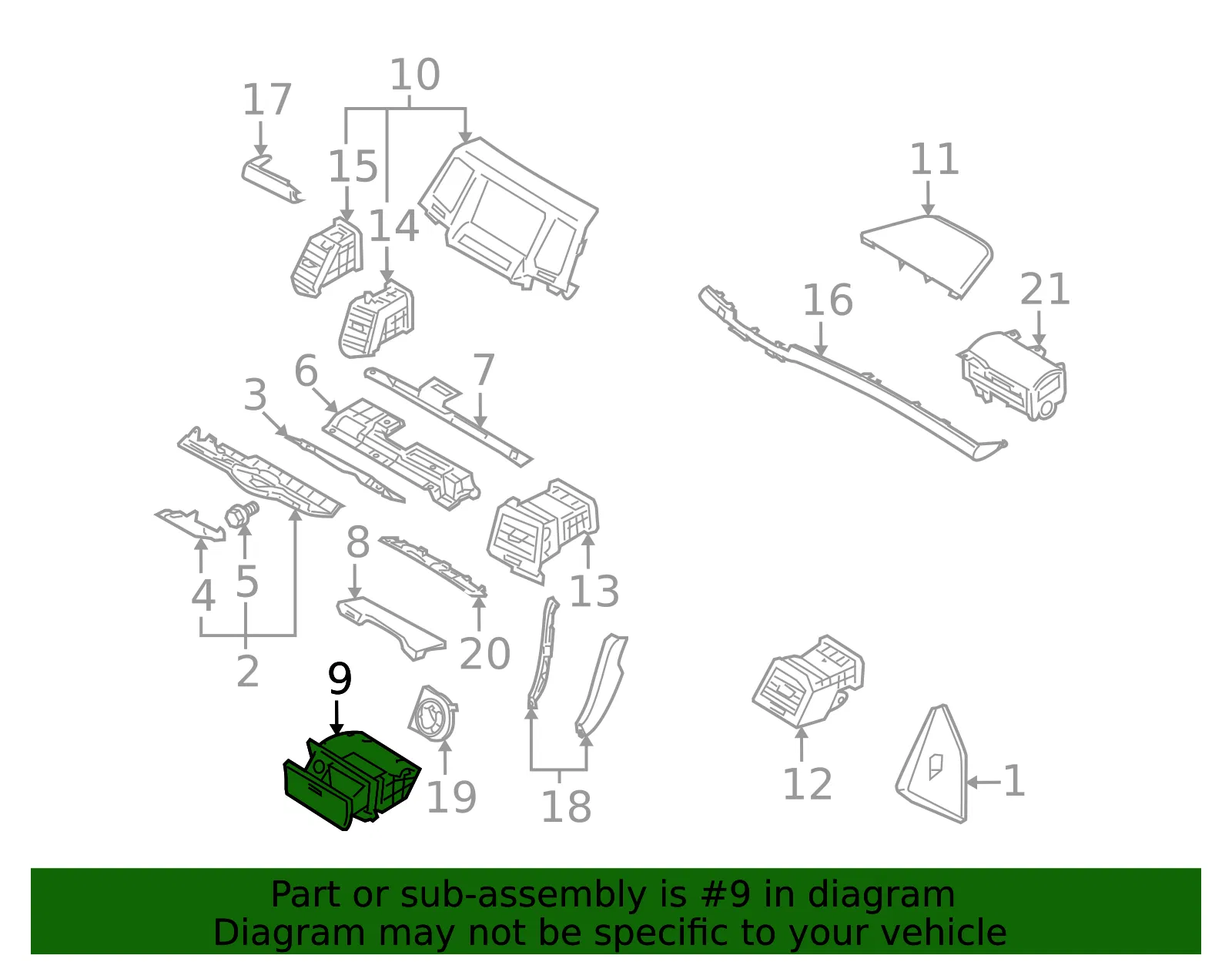 Ashtray - Kia (84550-3F00595) - view 2