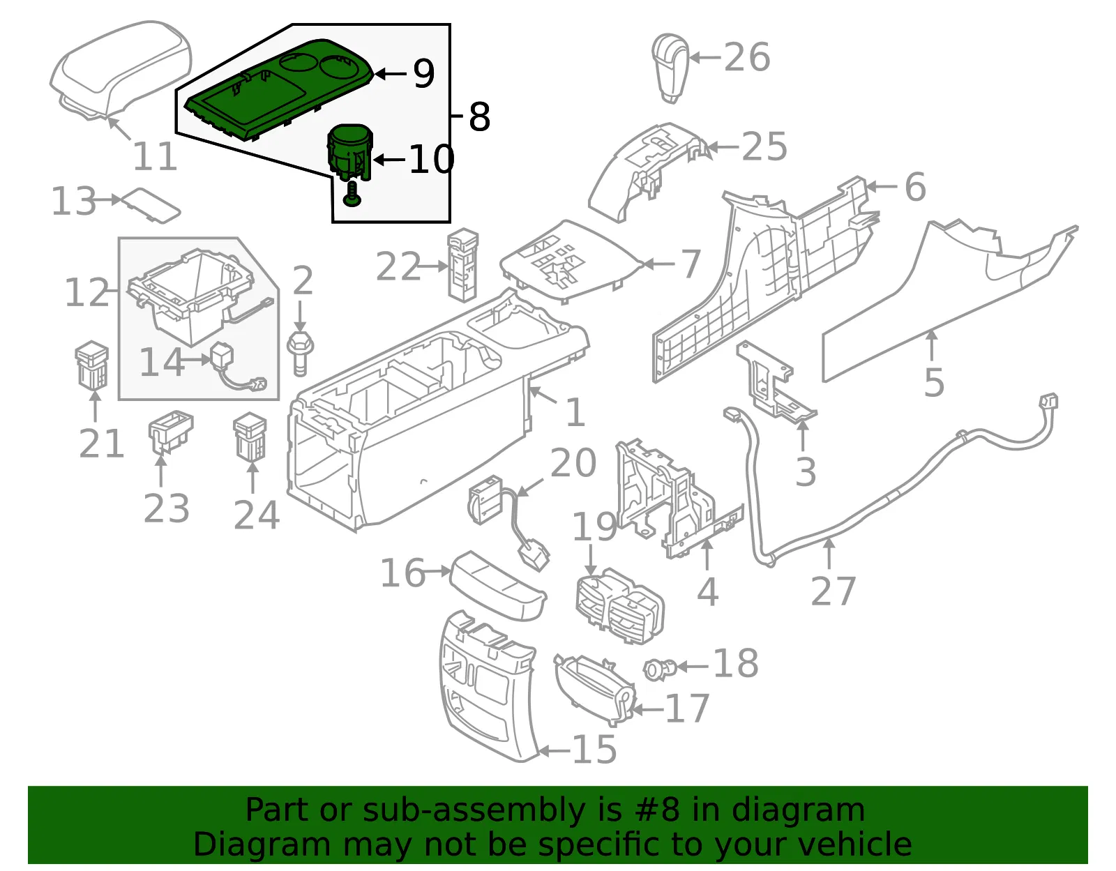 Trim Assembly - Kia (84605-3F20594) - view 2