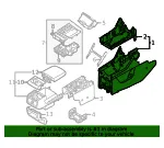 Front Console - Kia (84610-R0AF0B9H) - view 4