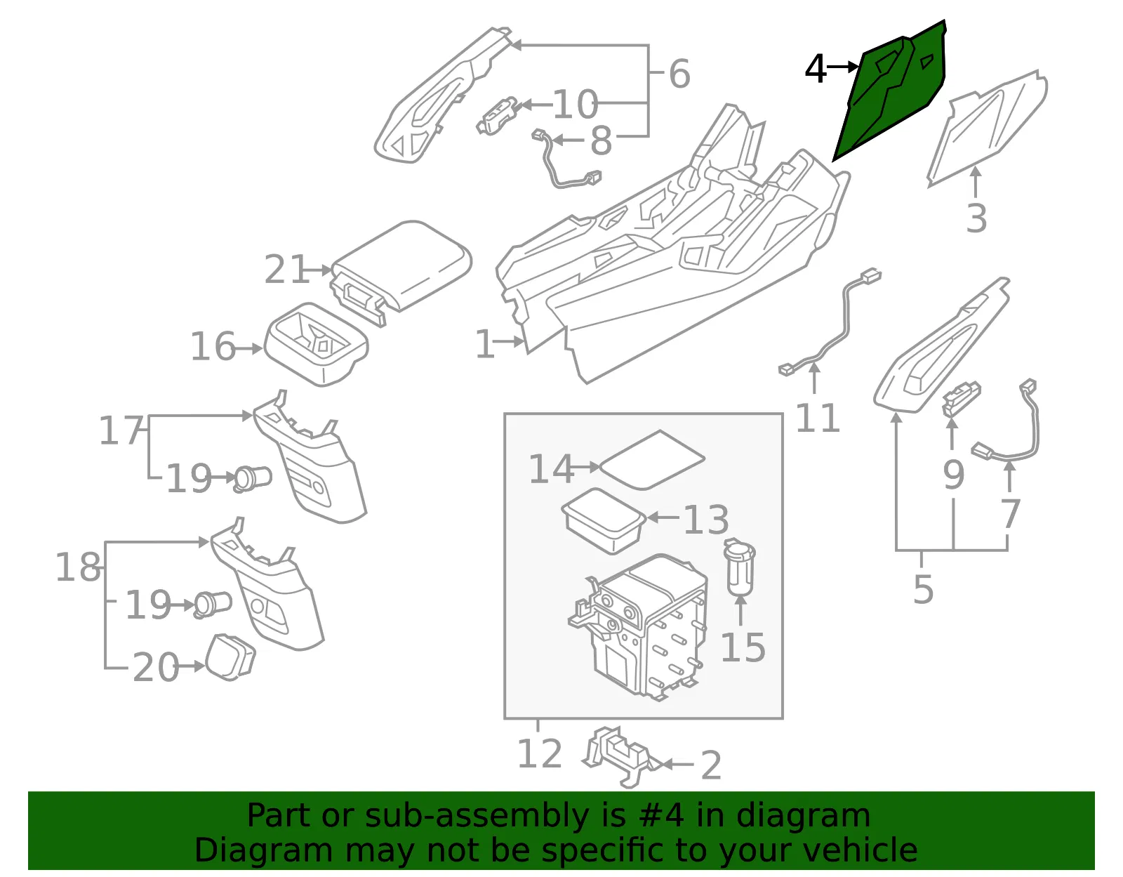 Front Trim - Kia (84614-S9000WK) - view 2