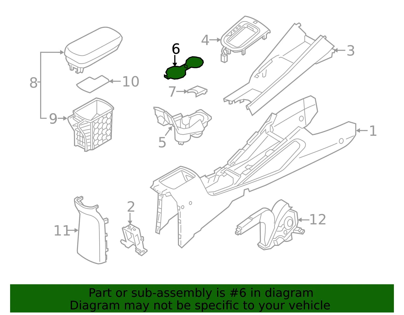 Cup Holder Mat - Kia (84616-1W000HU) - view 2
