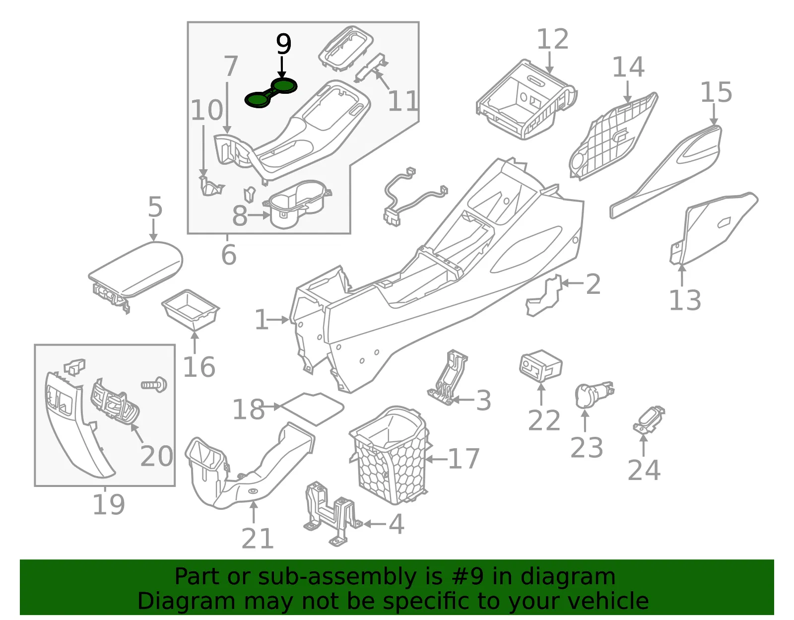 Cup Holder Mat - Kia (84616-A7100WK) - view 2