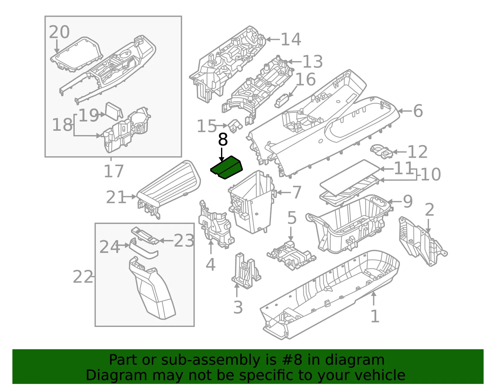 Storage Compartment Mat - Kia (84616-CV000) - view 2