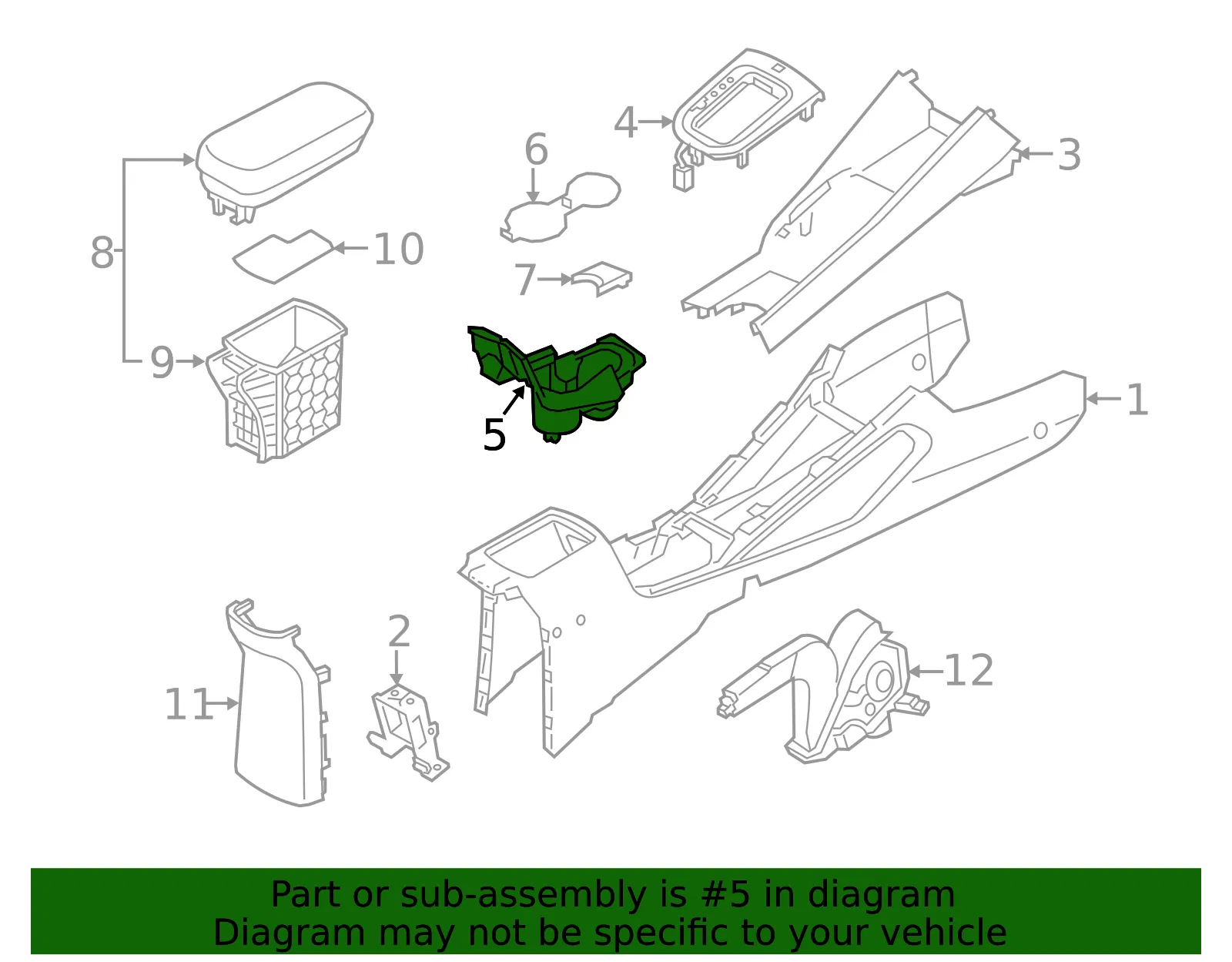 Cup Holder - Kia (84620-1W000) - view 2