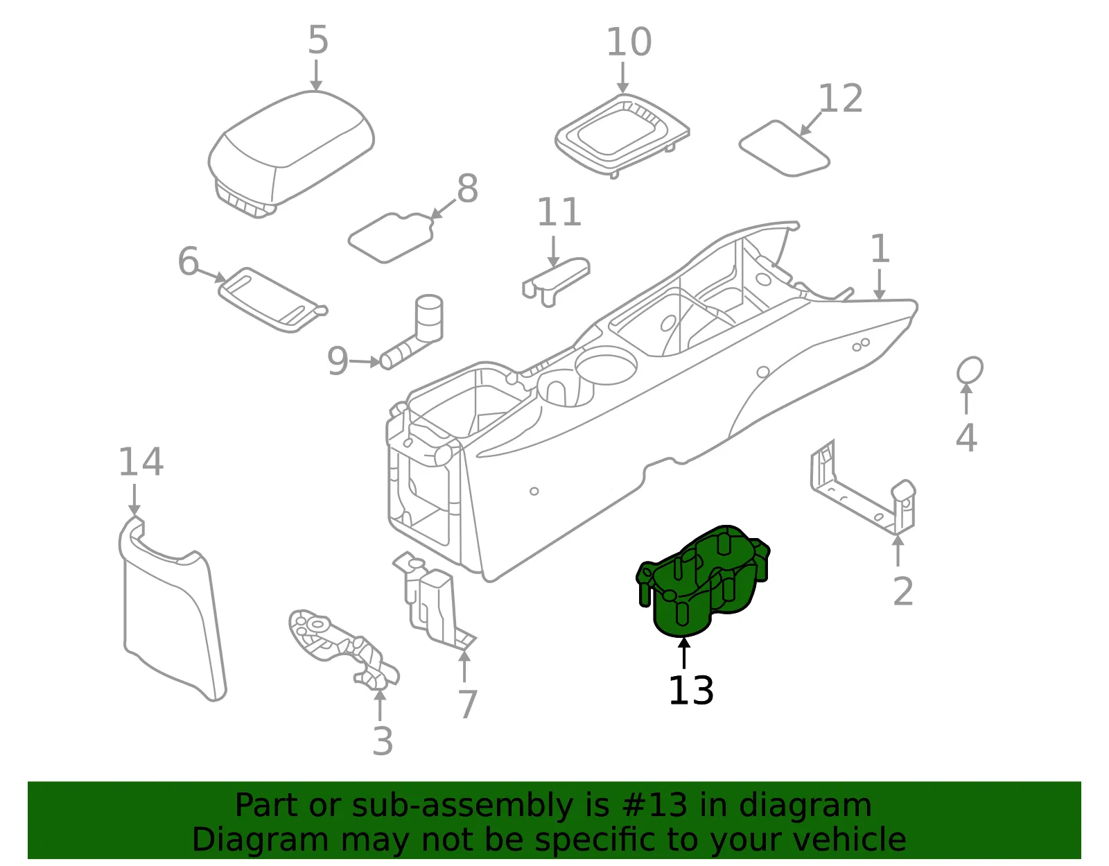 Cup Holder - Kia (84620-2G400S8) - view 2