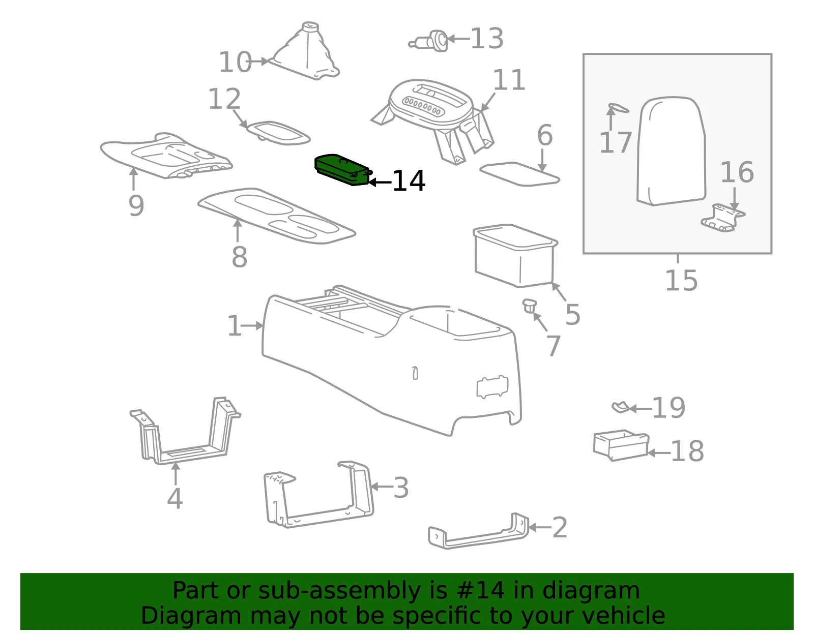 Cup Holder - Kia (84620-3C010CA) - view 2