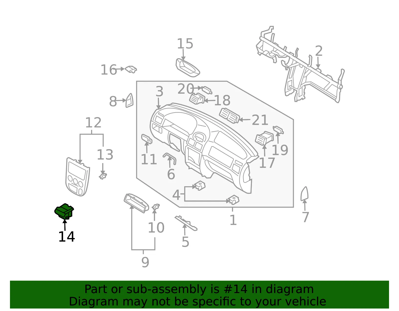 Cup Holder - Kia (84620-FD000) - view 2