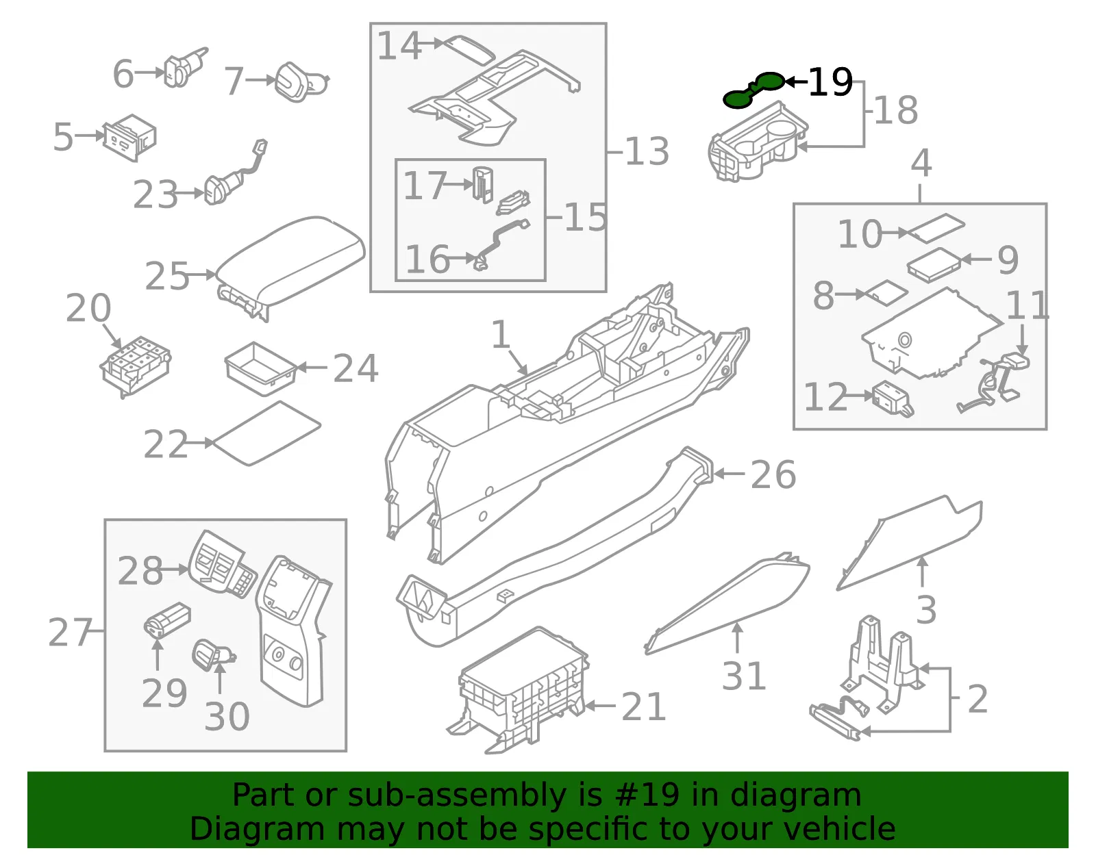 Cup Holder Mat - Kia (84623-F6100) - view 2