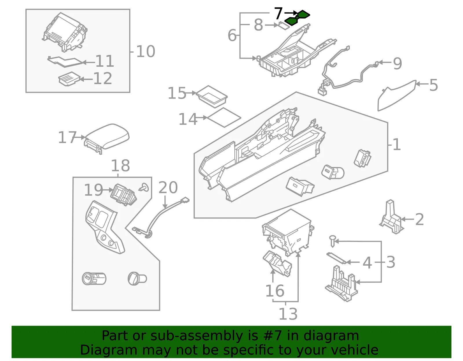 Mat Cup Holder - Kia (84623-P2000) - view 2
