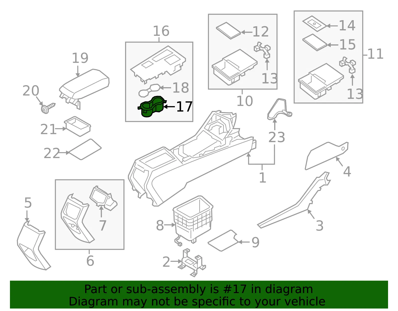 Cup Holder - Kia (84625-D5000) - view 2