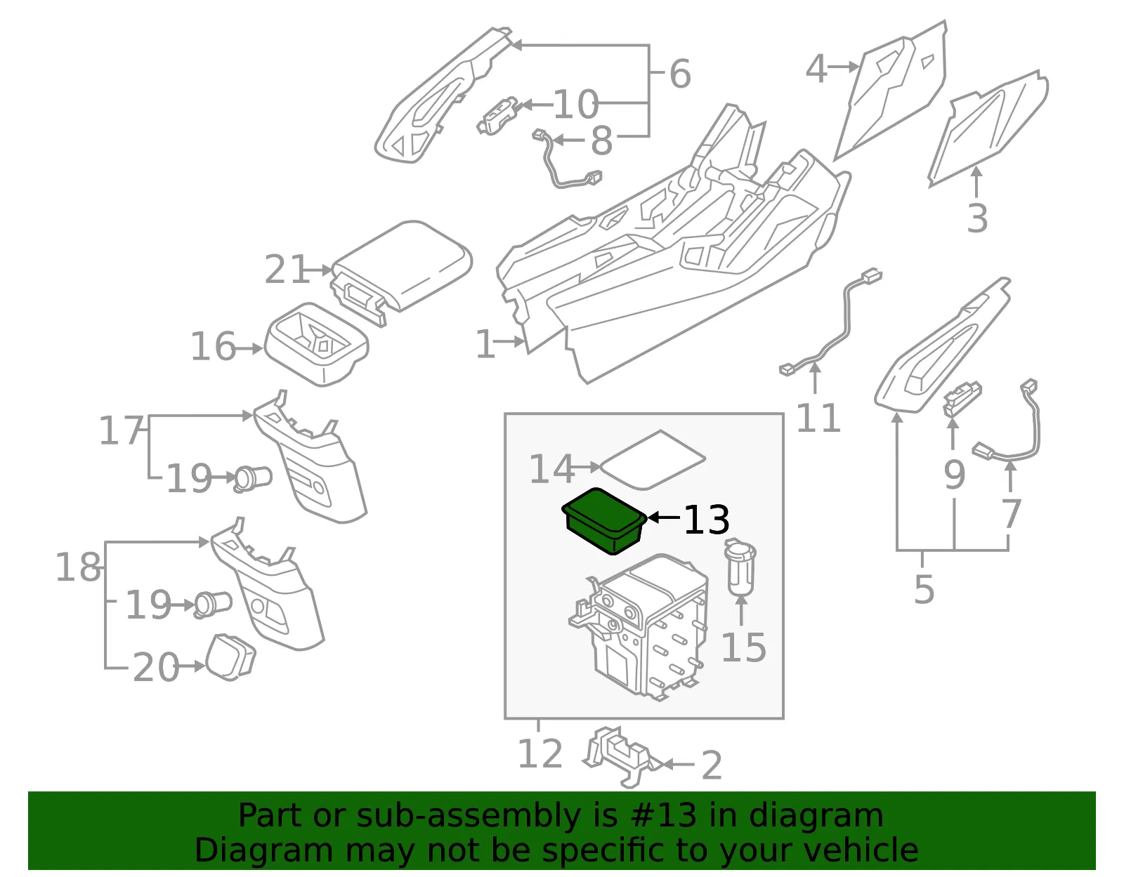 Tray - Kia (84629-S9000) - view 2