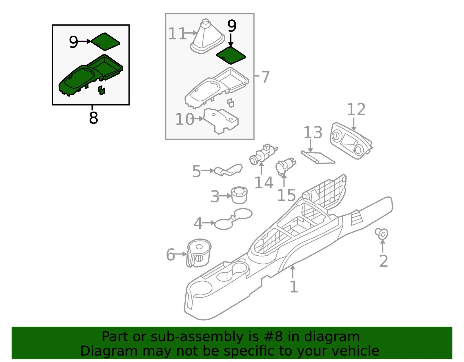 Trim Panel - Kia (84630-1G050GD) - view 2
