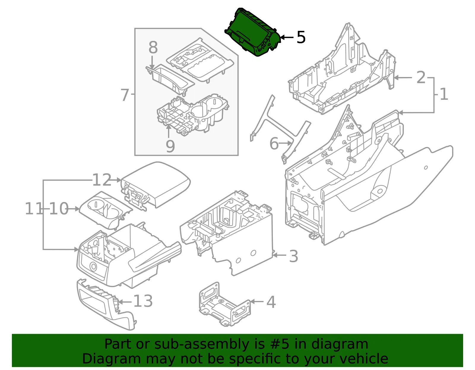 Tray - Kia (84630-R0070WK) - view 2