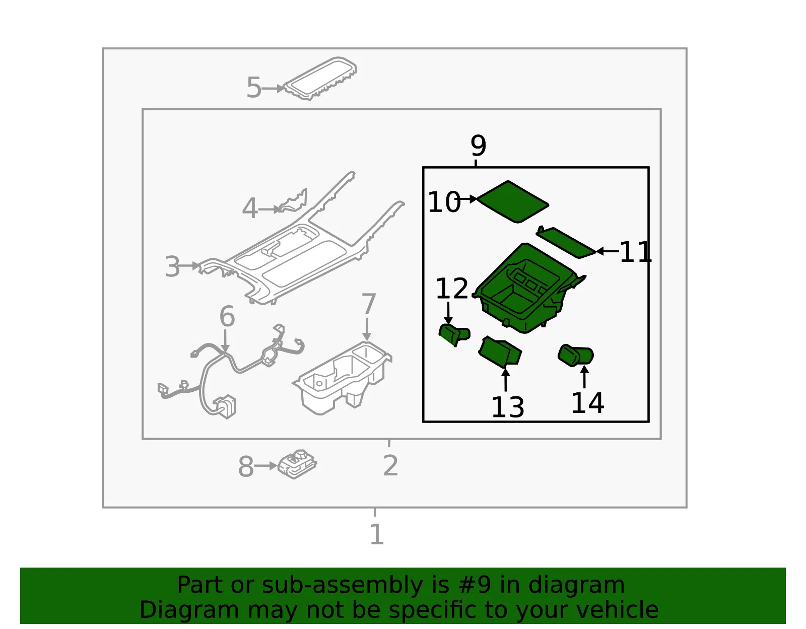 Tray - Kia (84630-S9AC0WK) - view 2