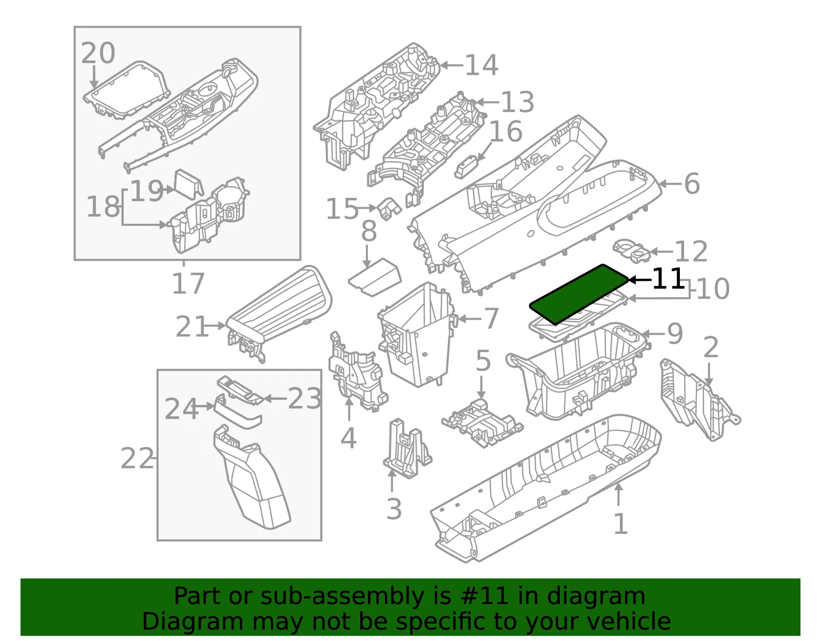 Tray Lining Mat - Kia (84631-CV000) - view 2