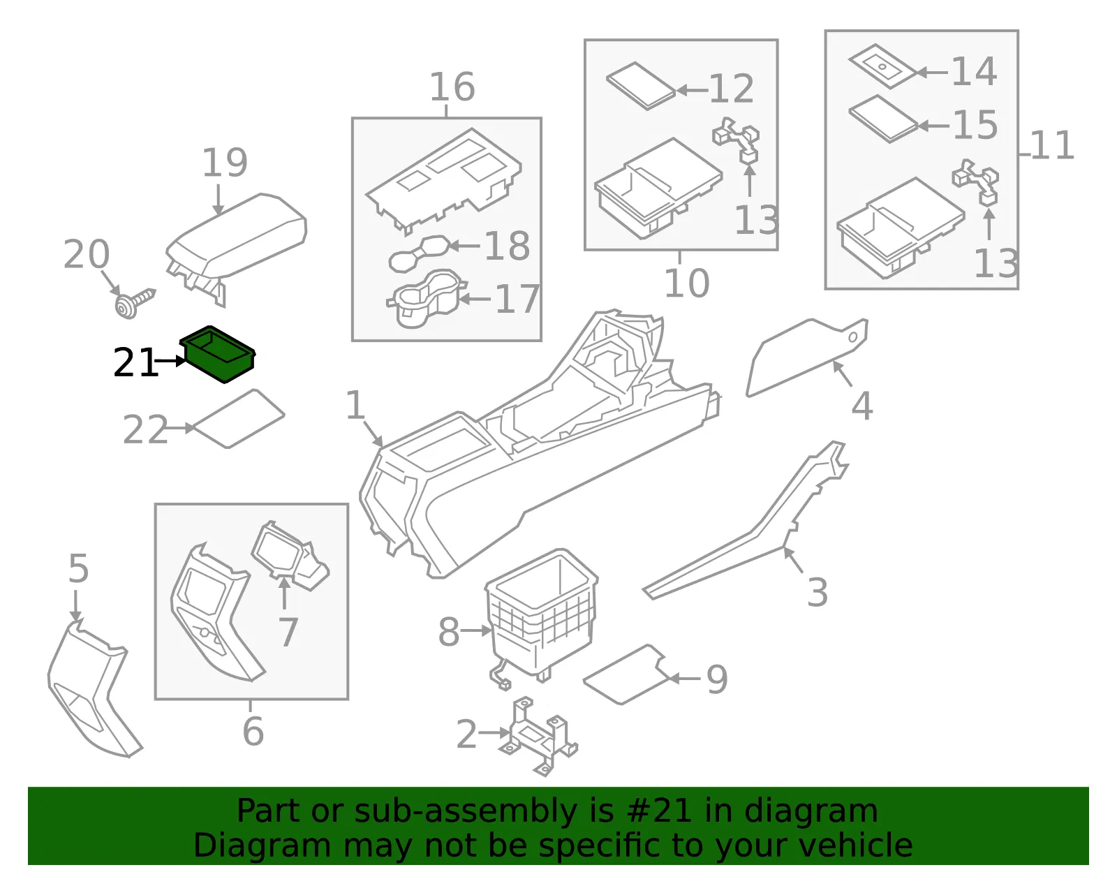 Storage Tray - Kia (84631-D4000WK) - view 2
