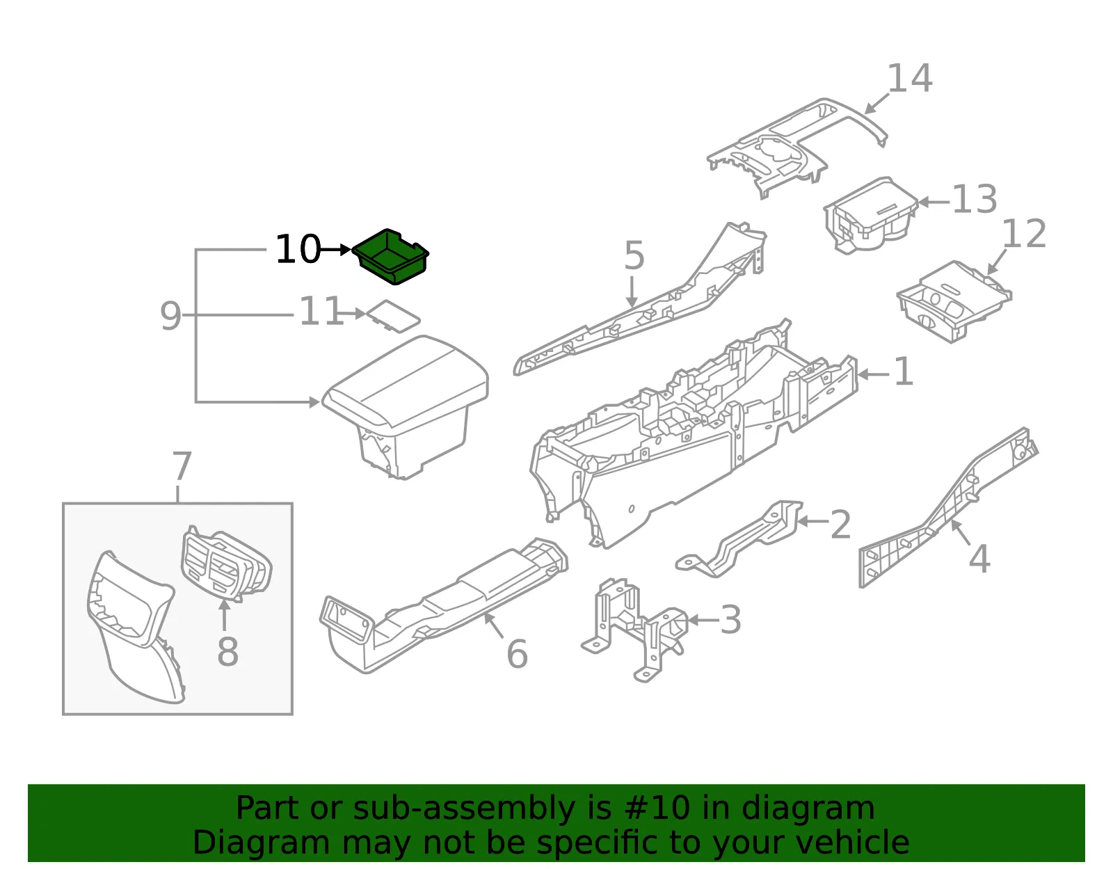 Tray - Kia (84633-3T700) - view 2