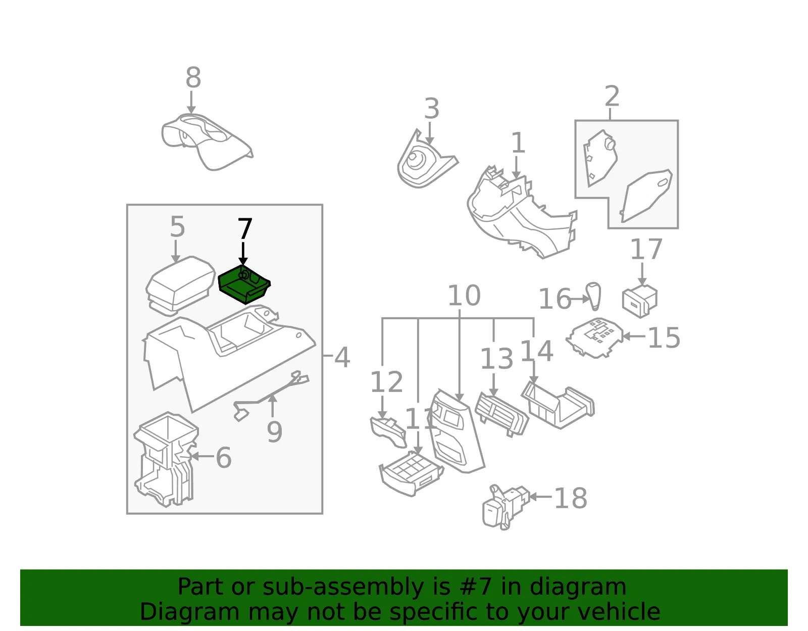 Tray - Kia (84637-1D000RU) - view 2