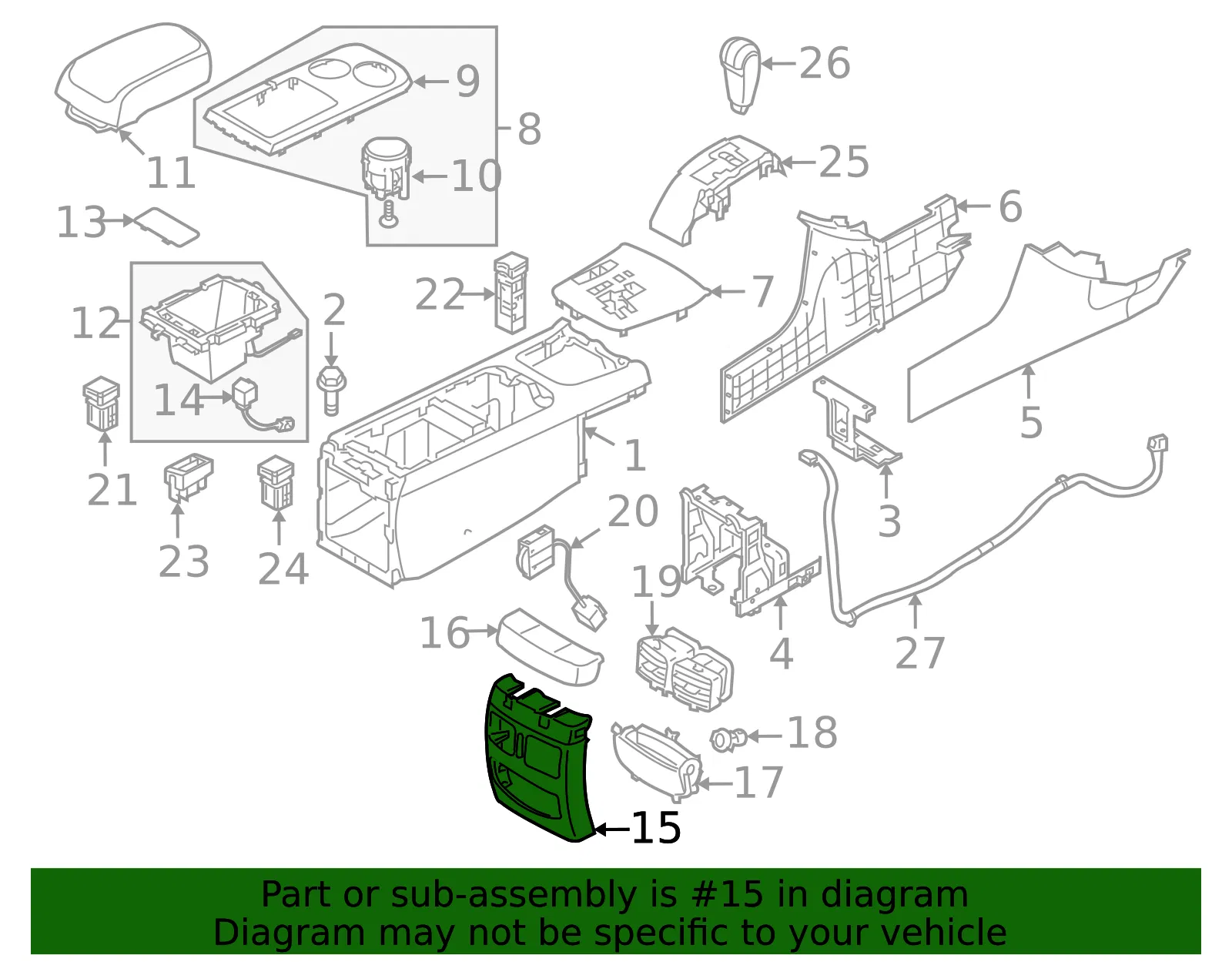Rear Trim Panel - Kia (84640-3F00526) - view 2