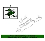 Upper Console - Kia (84650-2KBF0AHV) - view 4