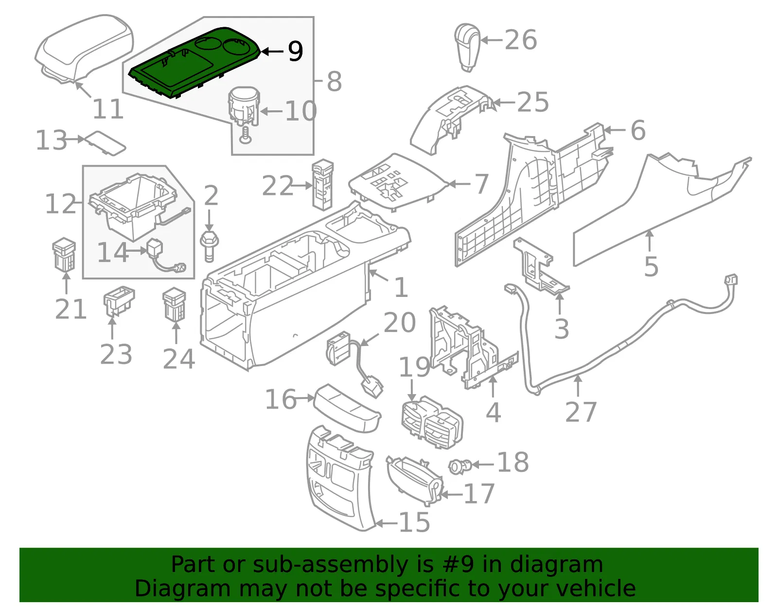 Opening Trim - Kia (84650-3F20594) - view 2