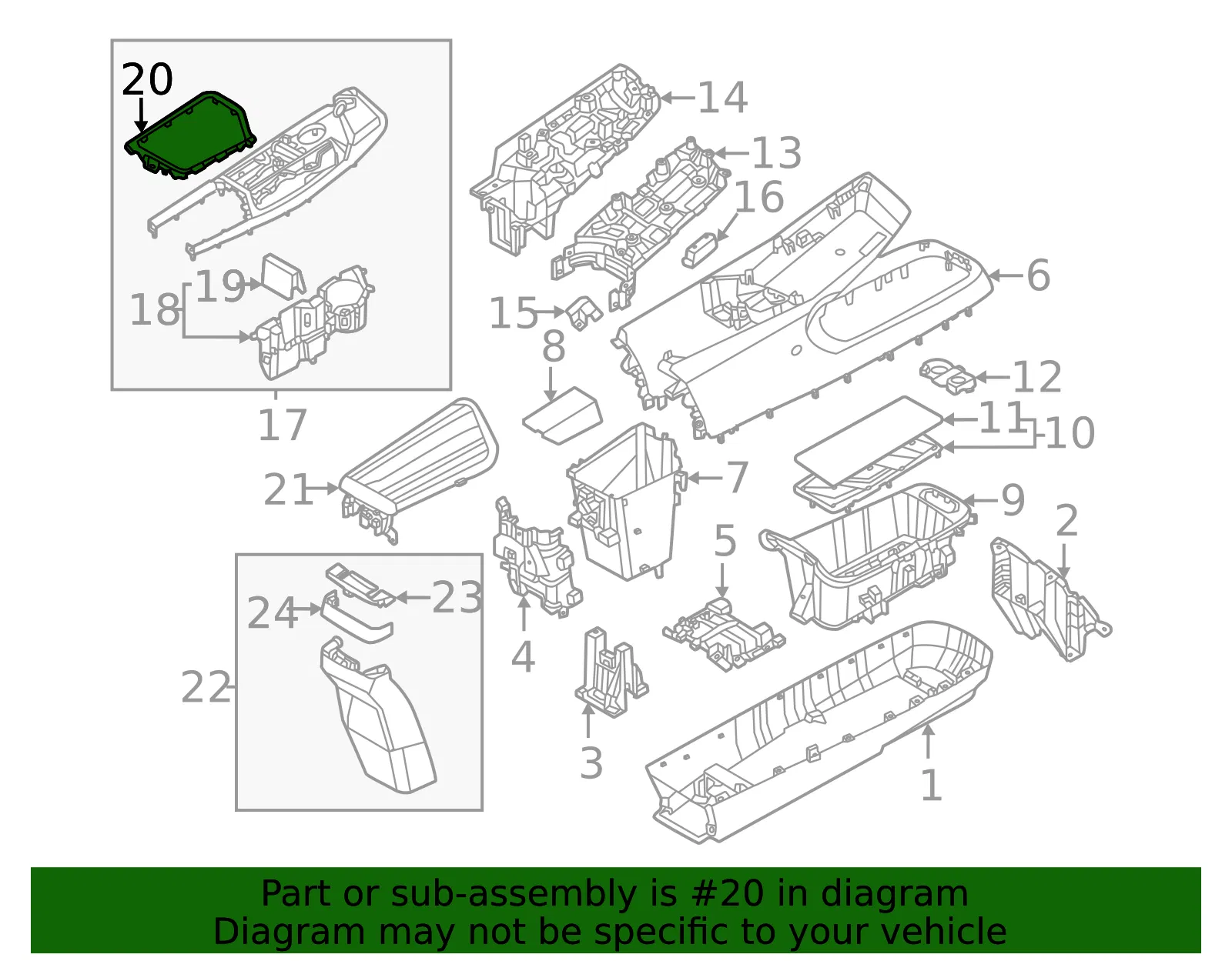 Upper Trim - Kia (84654-CV010FHV) - view 2