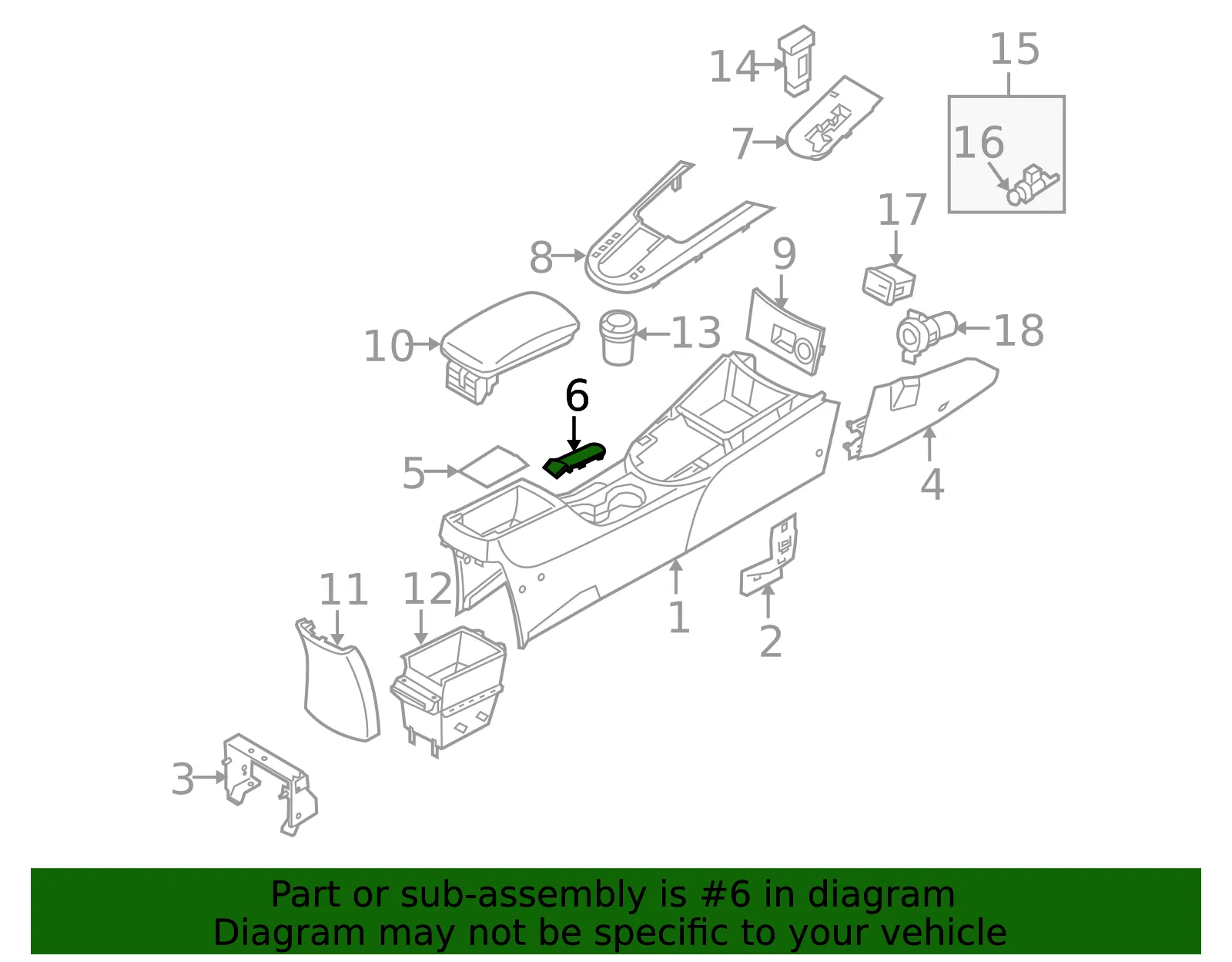 Trim Plate - Kia (84655-1M100WK) - view 2