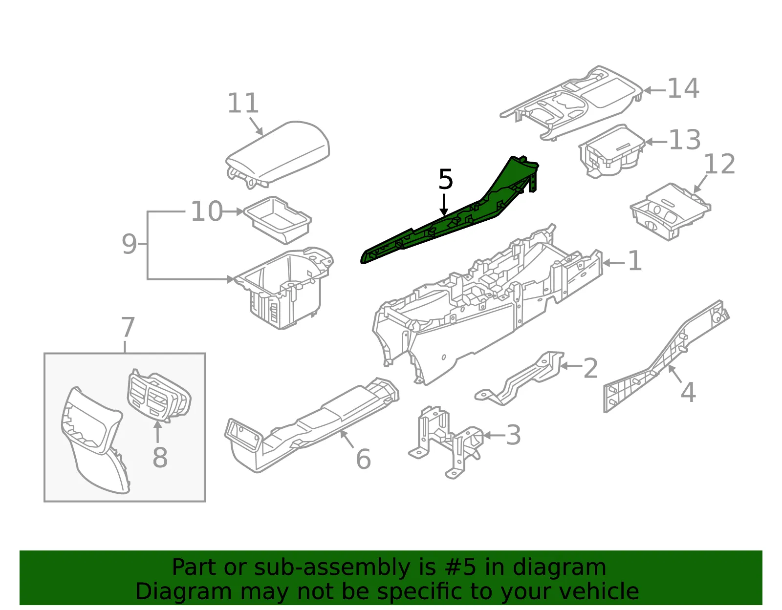 Upper Trim Panel - Driver's Side (LH) - Kia (84657-3T400AYK) - view 2