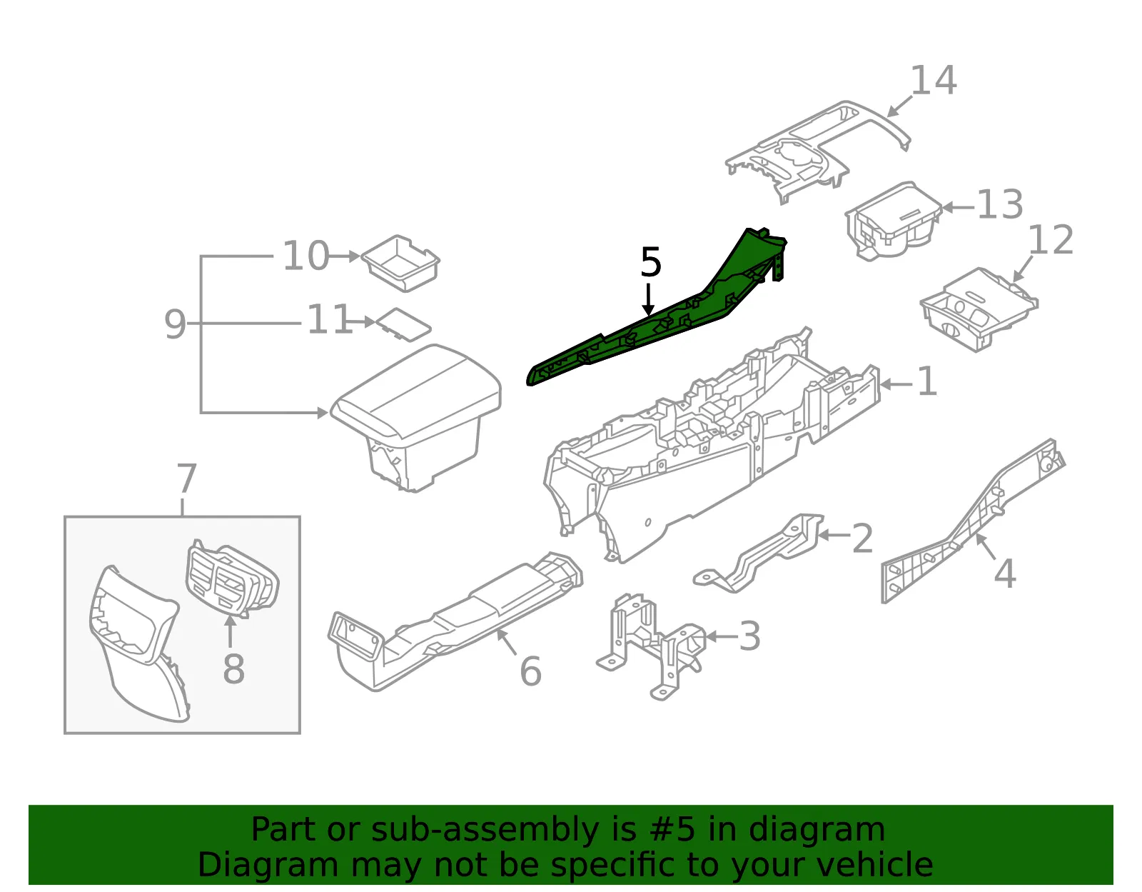 Upper Trim Panel - Driver's Side (LH) - Kia (84657-3T800KAT) - view 2