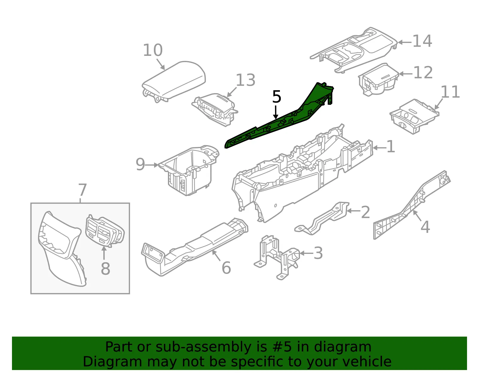 Upper Trim Panel - Driver's Side (LH) - Kia (84657-3T800KBV) - view 2