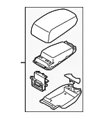 Armrest Assembly - Kia (84660-2F700F6) - view 3