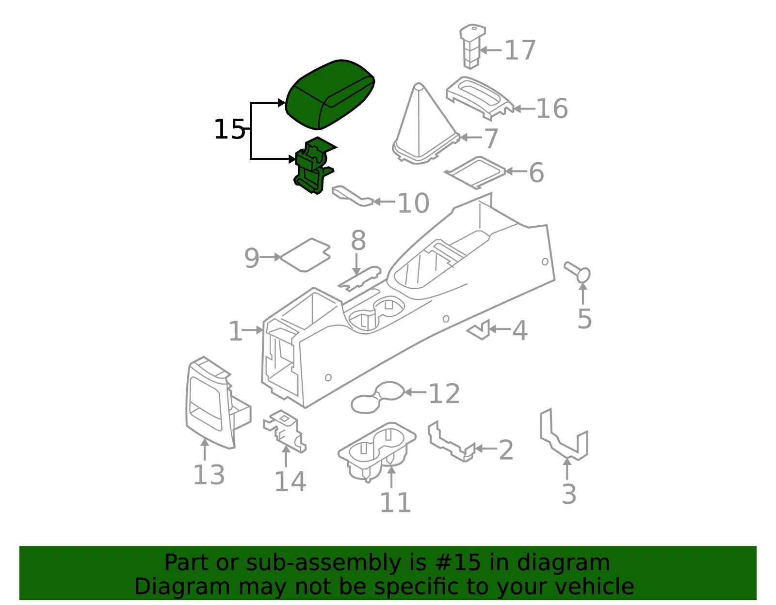 Armrest Assembly - Kia (84660-2F800O8) - view 2