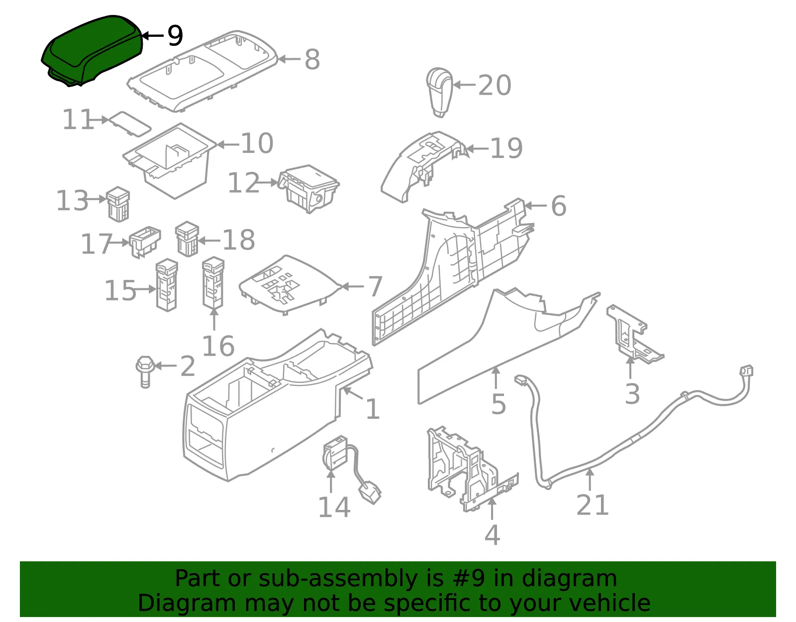 Armrest - Kia (84660-3F10526) - view 2