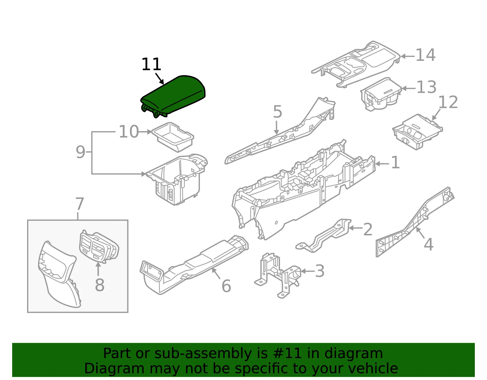 Armrest - Kia (84660-3T400KCM) - view 2