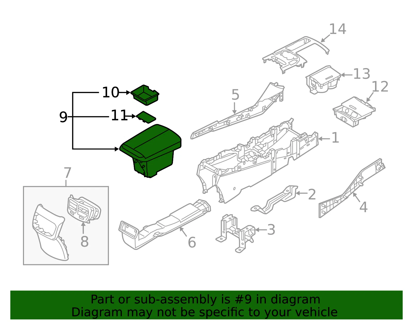 Armrest - Kia (84660-3T800KCJ) - view 2