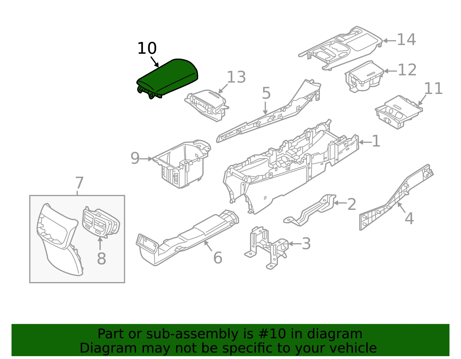 Armrest - Kia (84660-3T800KCN) - view 2
