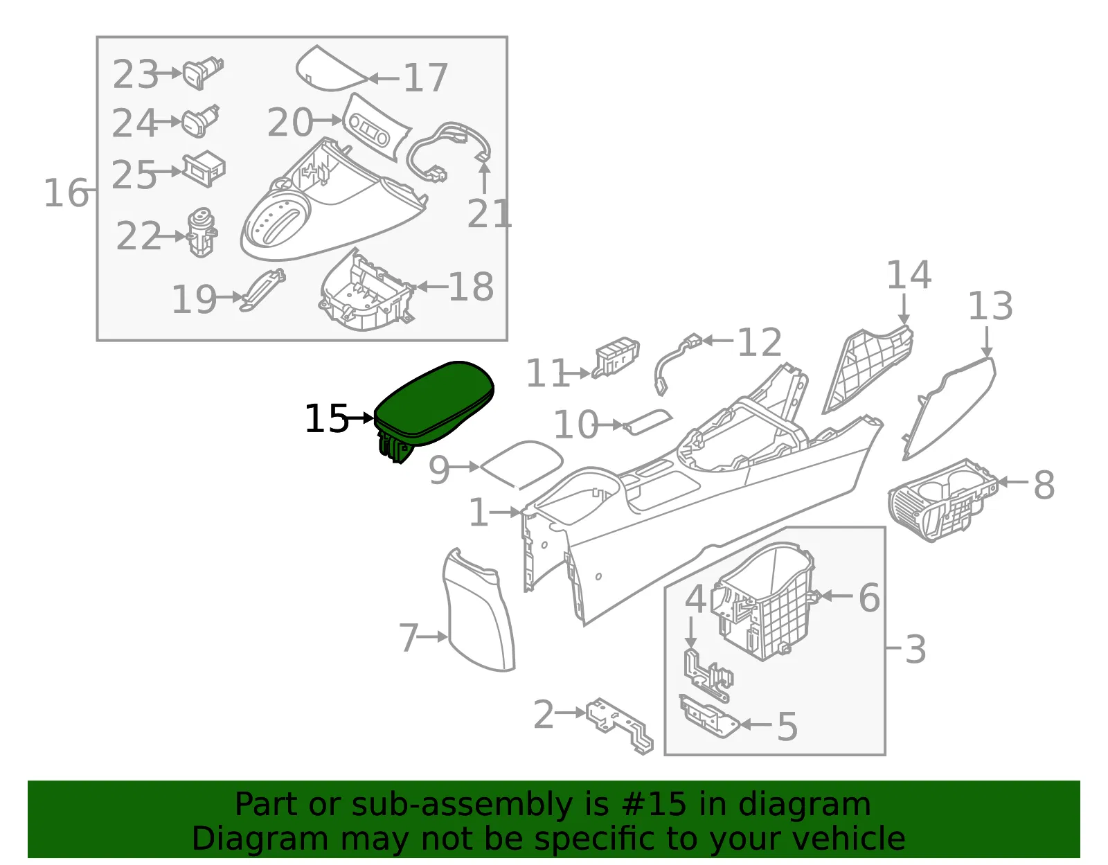 Armrest - Kia (84660-B2000GBZ) - view 2