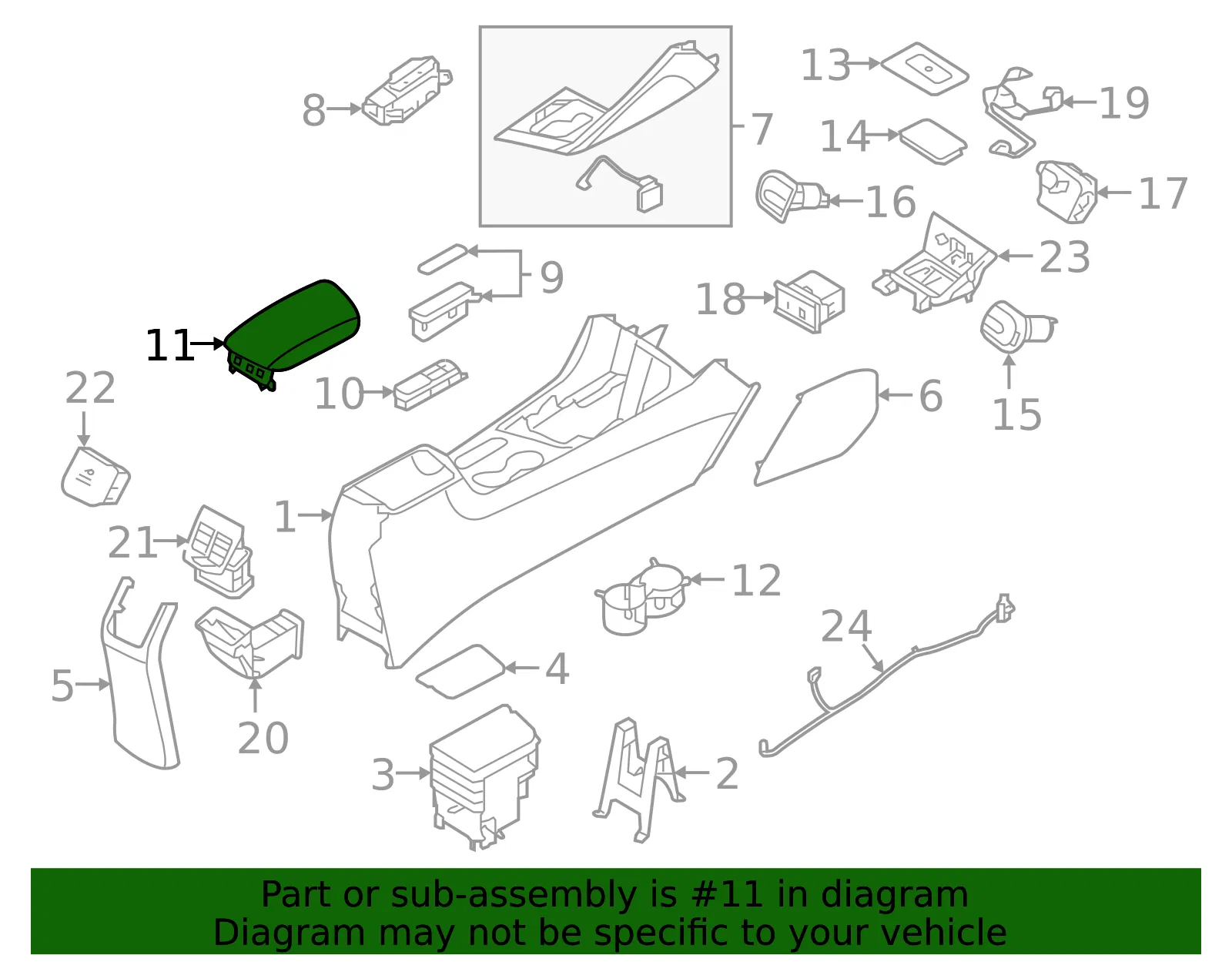 Armrest - Kia (84660-G5000CN1) - view 2
