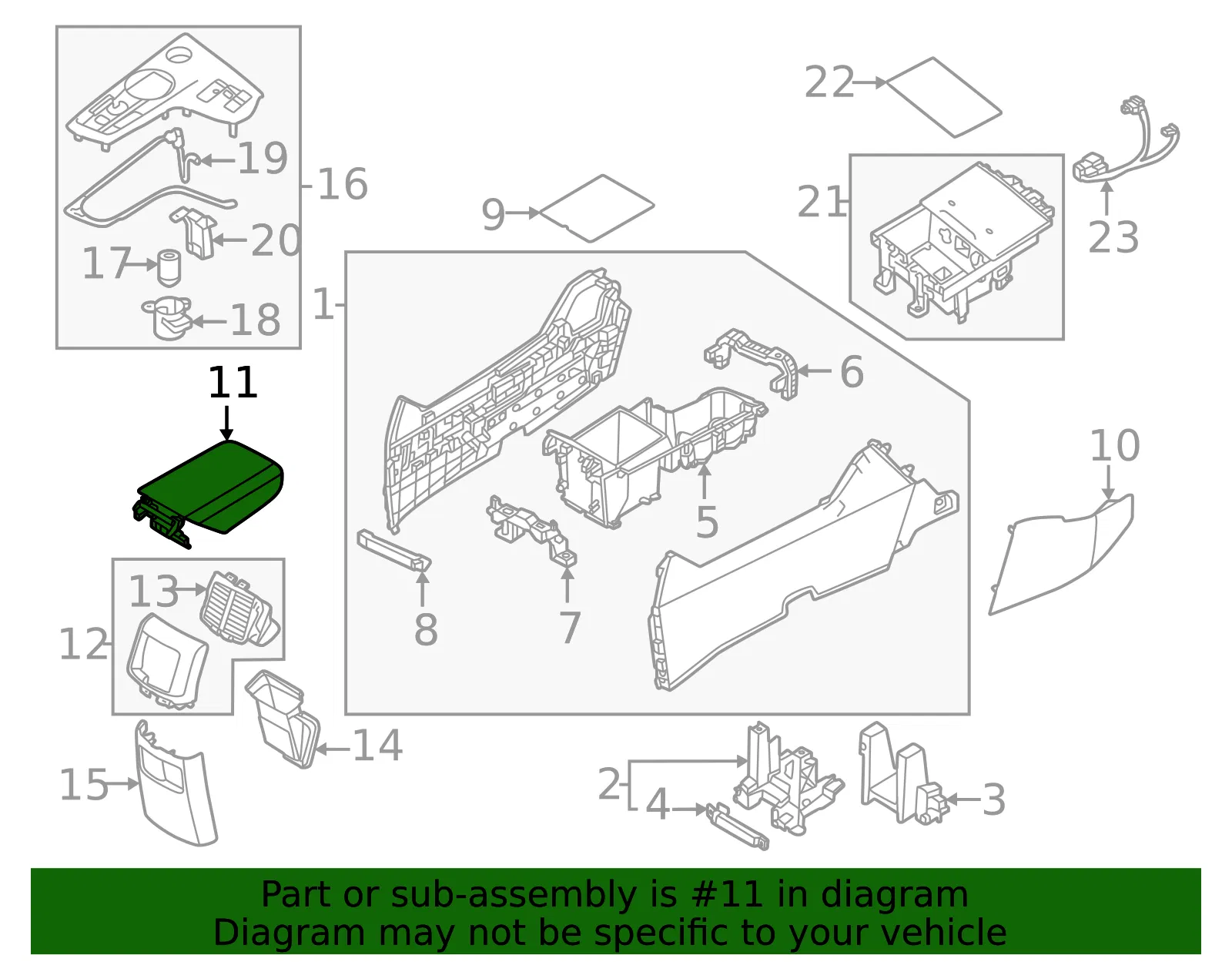 Armrest - Kia (84660-P1000CJ9) - view 2