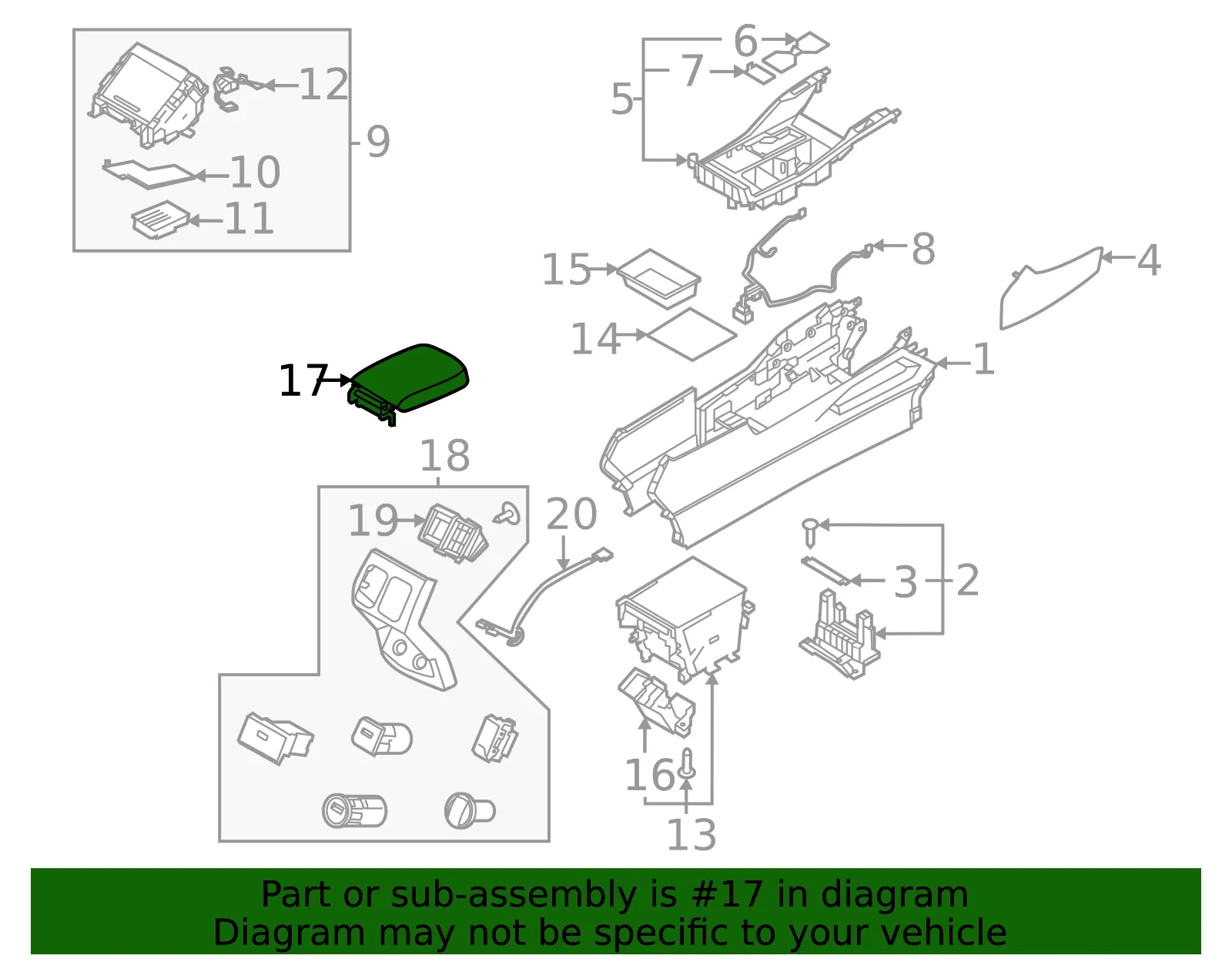 Console Armrest - Kia (84660-R5000GYT) - view 2