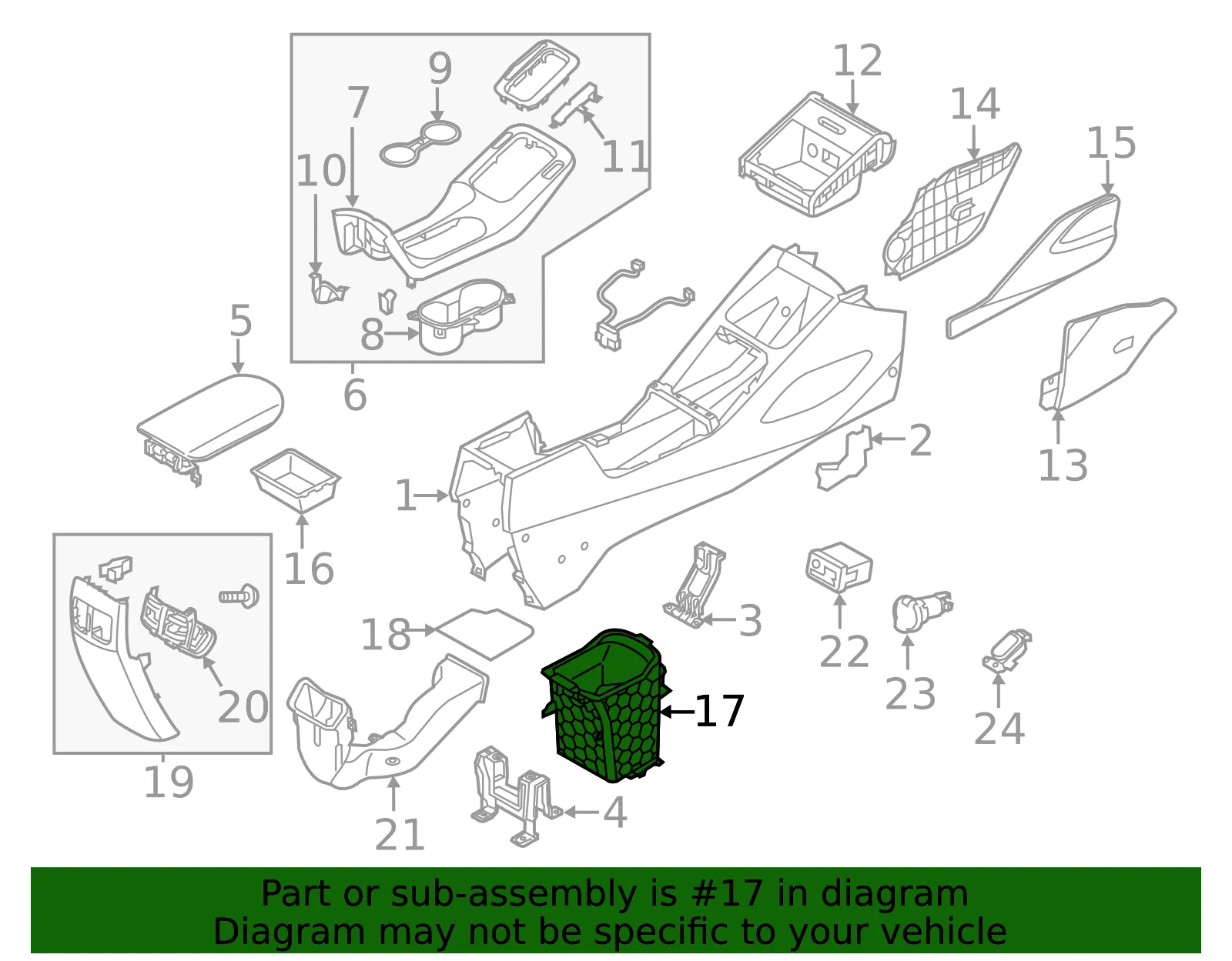 Lower Tray - Kia (84667-B0000D8A) - view 2
