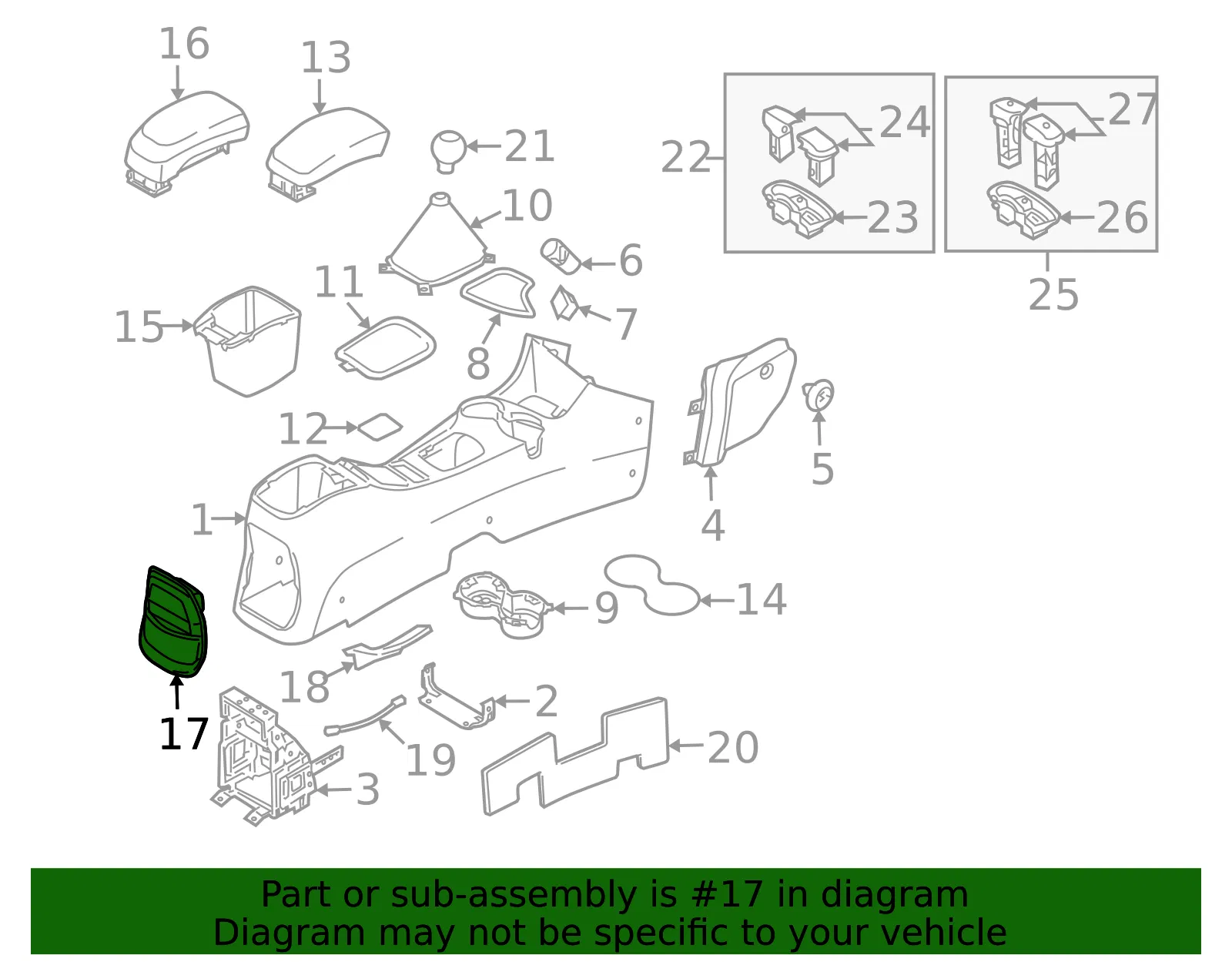 Ashtray Assembly - Kia (84670-1F000EZ) - view 2