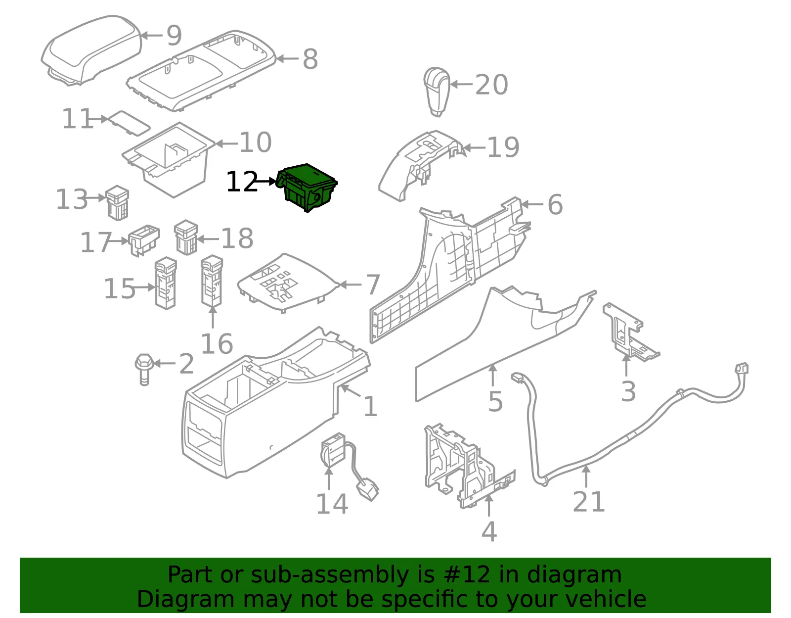 Cup Holder - Kia (84670-3F505) - view 2