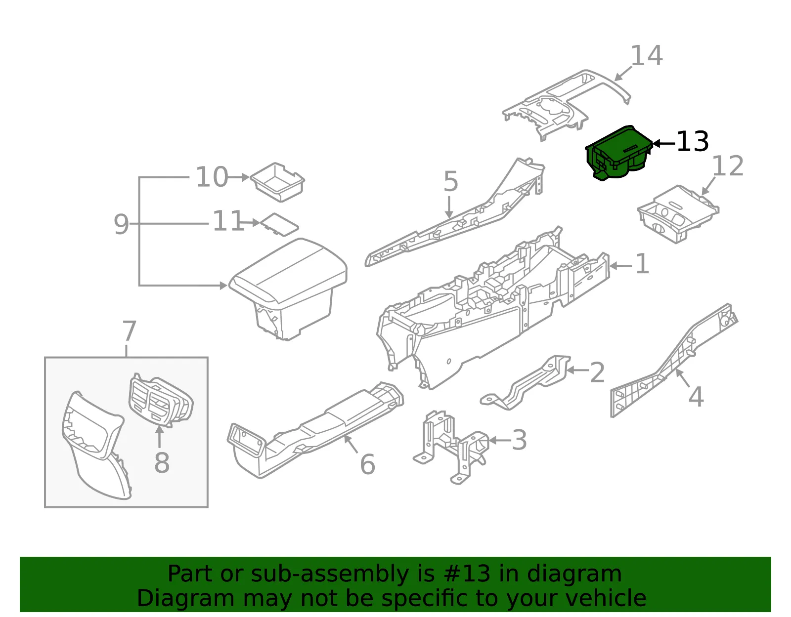 Cup Holder - Kia (84670-3T400KHD) - view 2