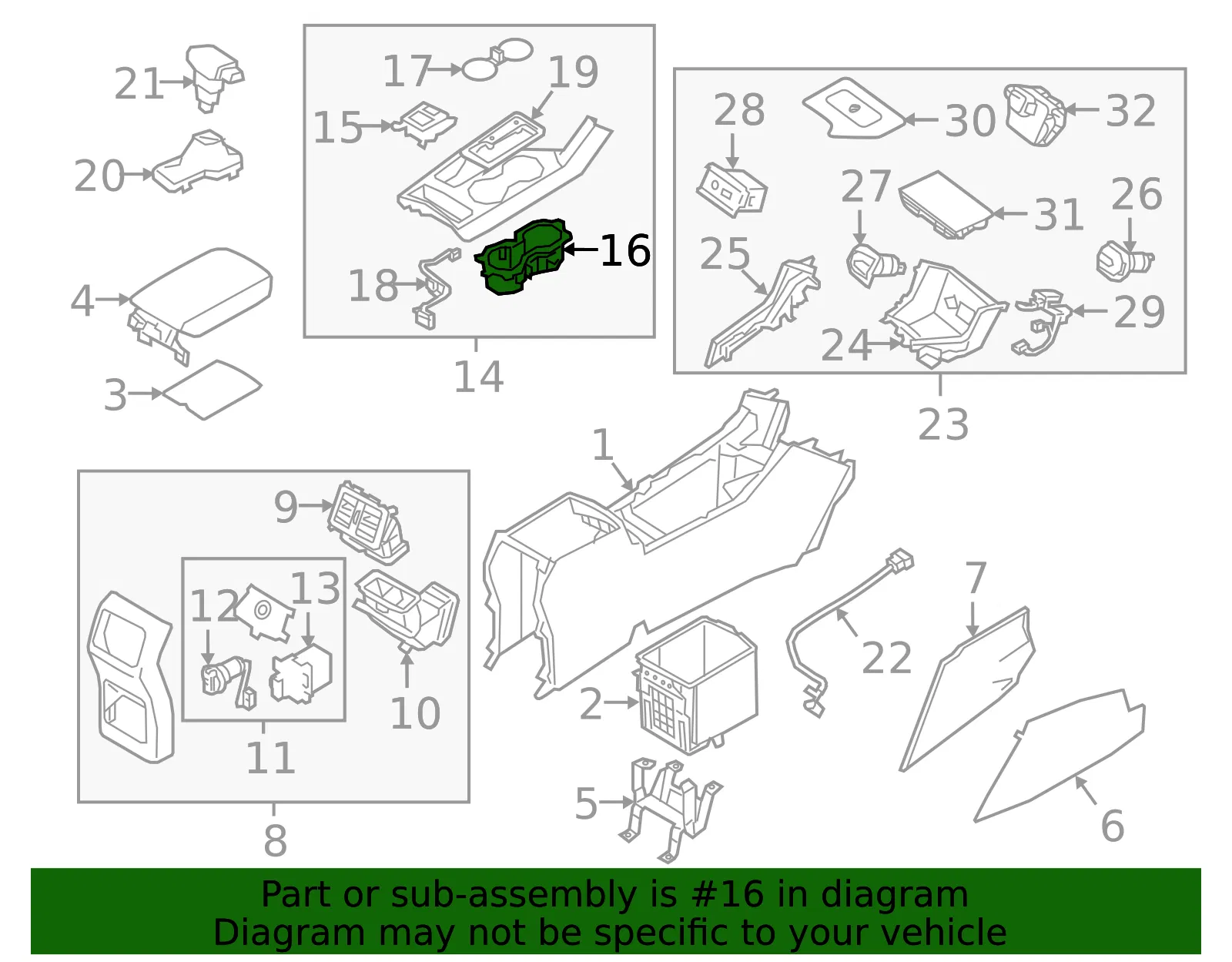 Cup Holder - Kia (84670-D9200KA1) - view 2