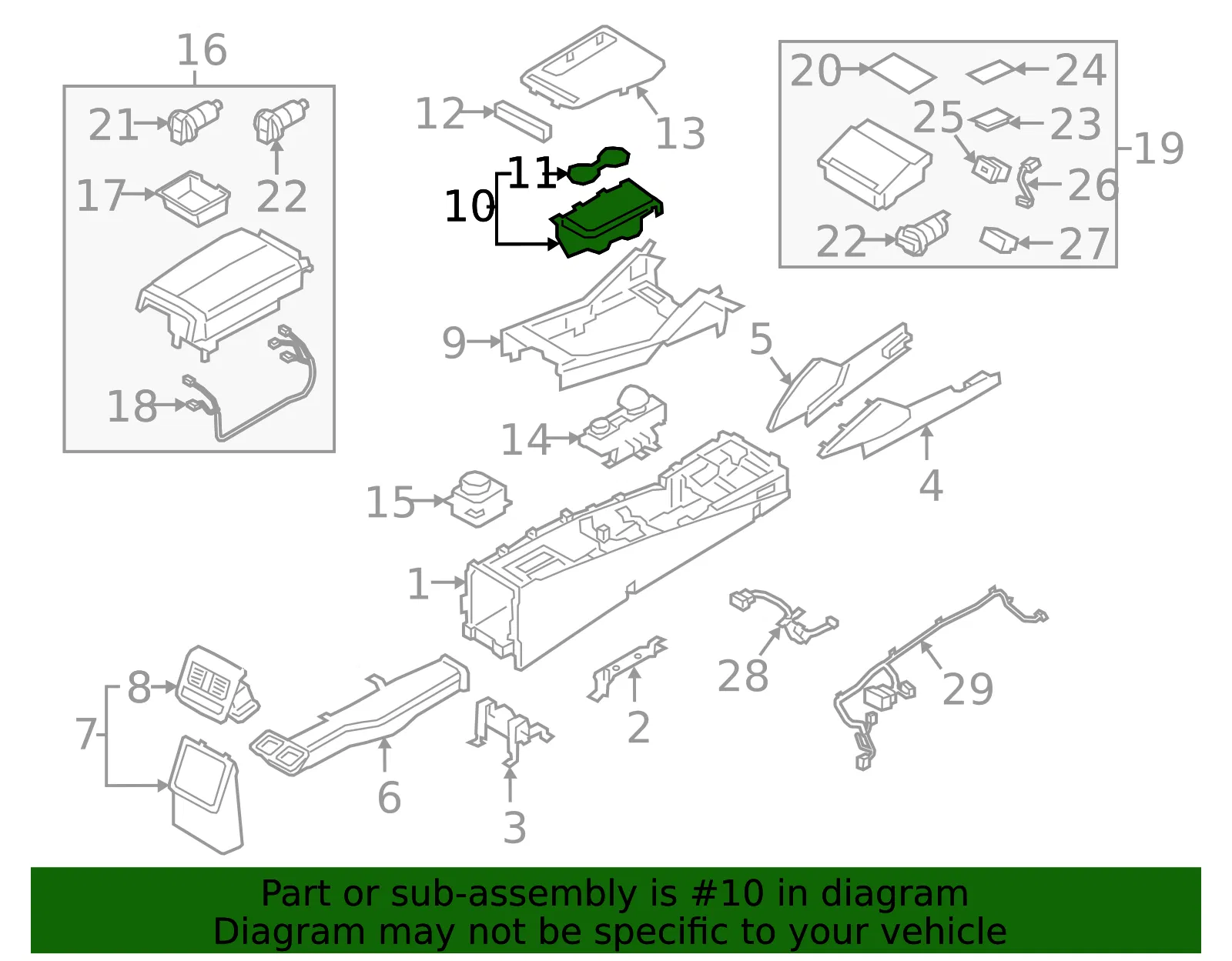 Cup Holder - Kia (84670-J6600RB3) - view 2