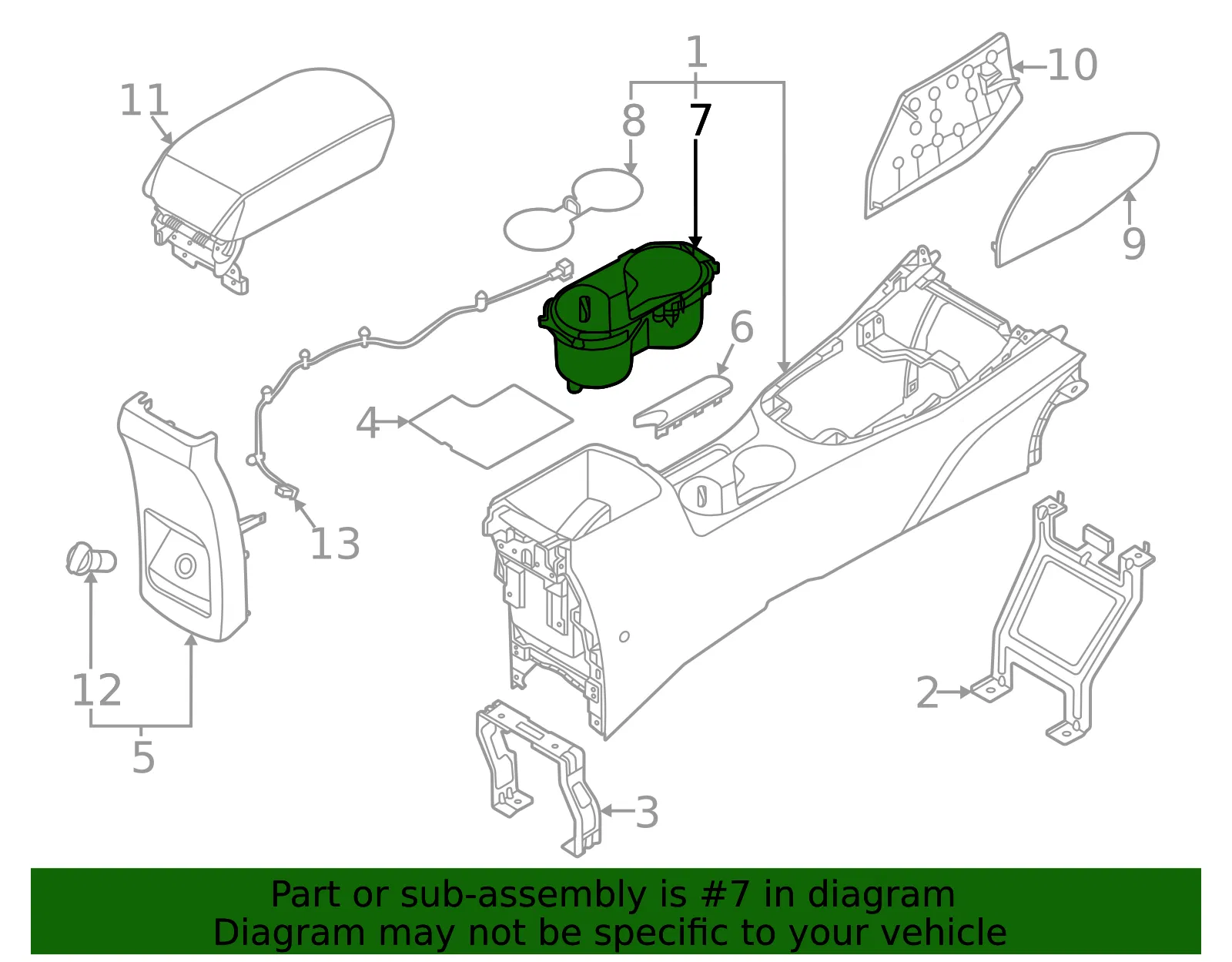 Cup Holder - Kia (84670-K0000) - view 2