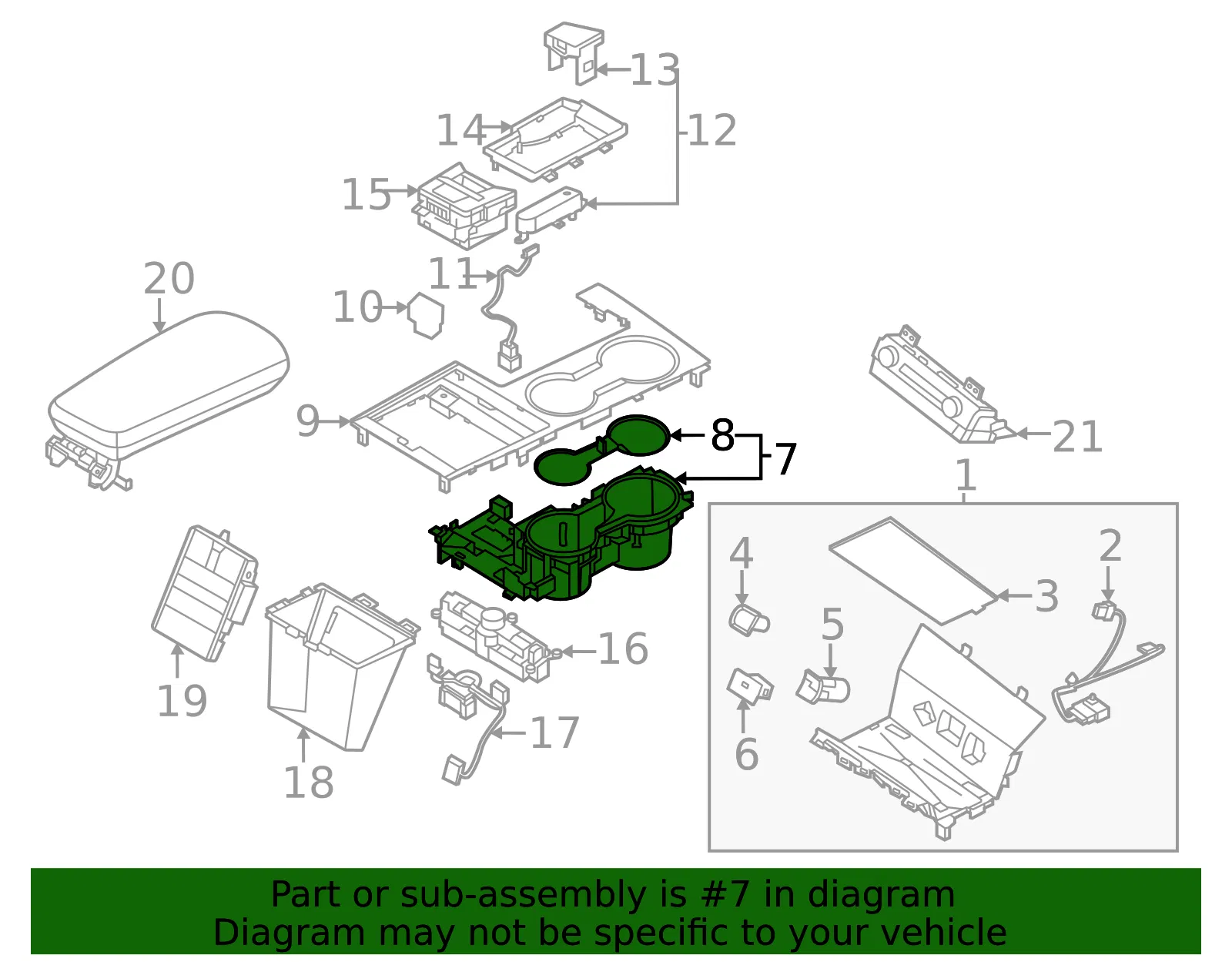 Cup Holder - Kia (84670-L3000) - view 2