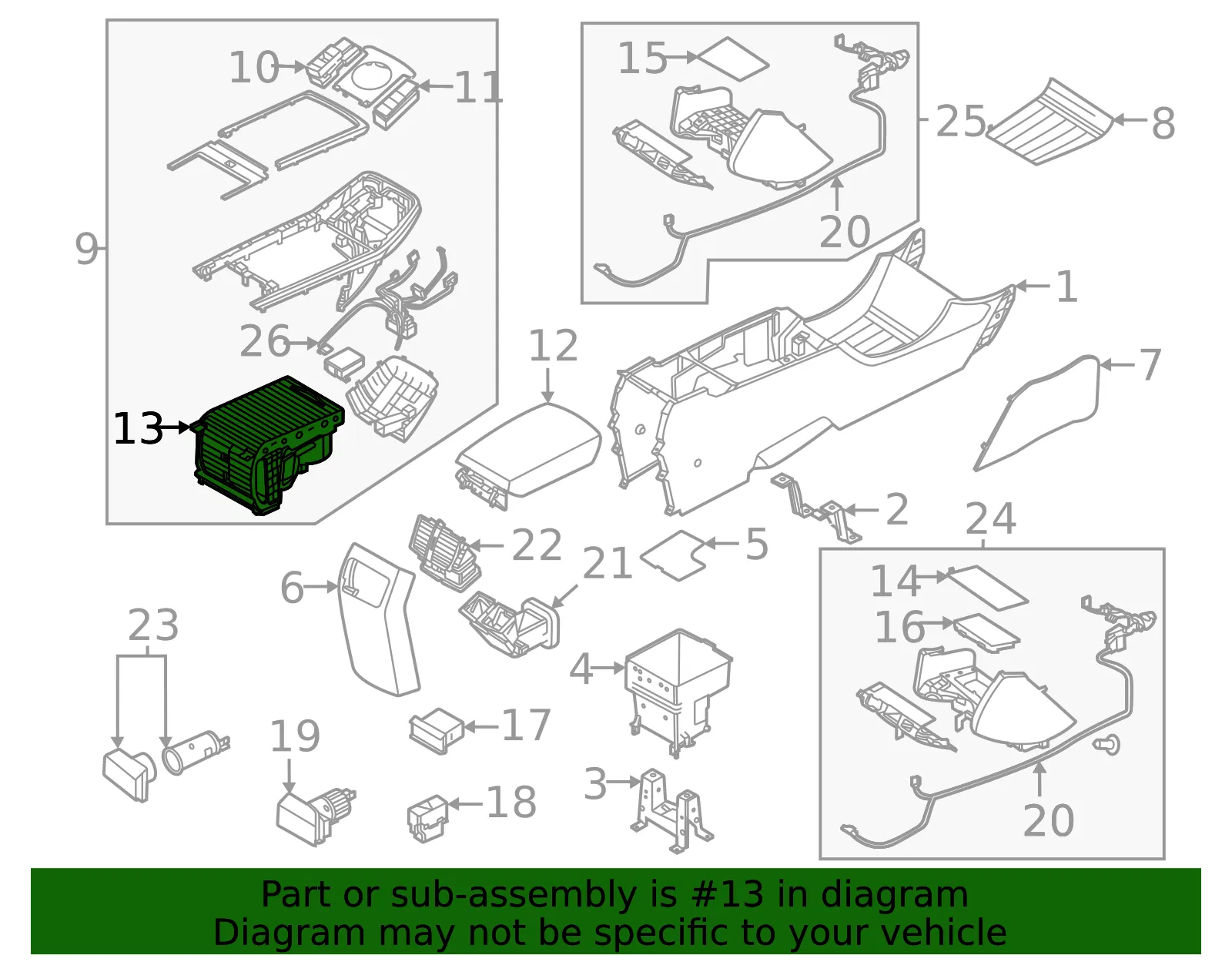 Cup Holder - Kia (84670-Q4100) - view 2